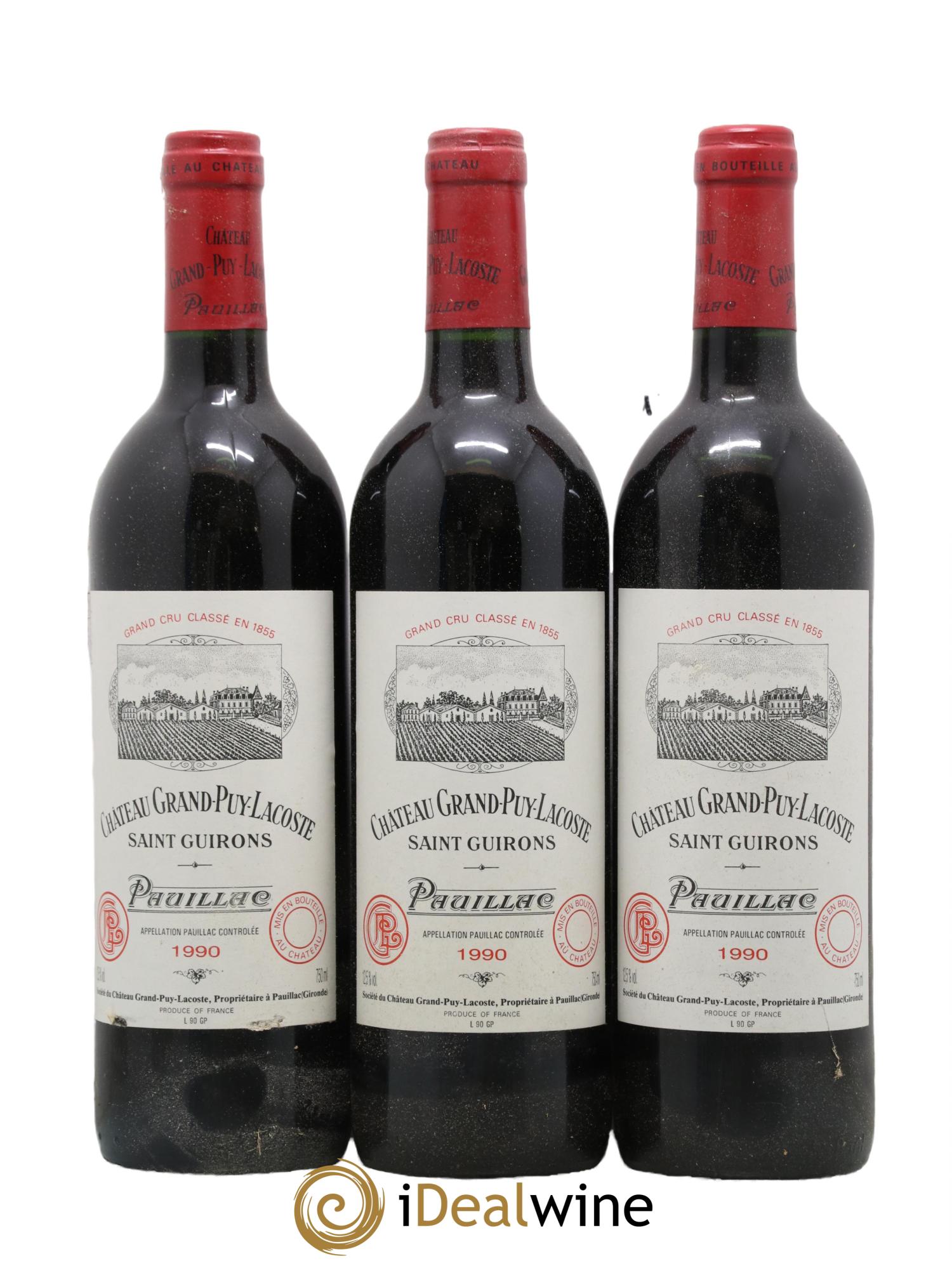 Château Grand Puy Lacoste 5ème Grand Cru Classé 1990 - Lot of 12 bottles - 4