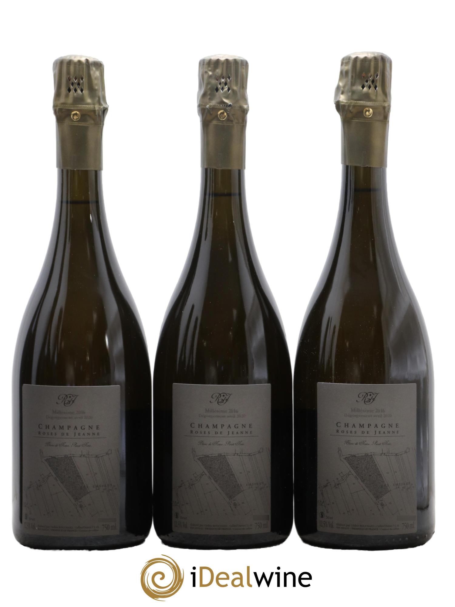 Roses de Jeanne Les Ursules Blanc de Noirs Brut Cédric Bouchard 2016 - Lot de 3 bouteilles - 1