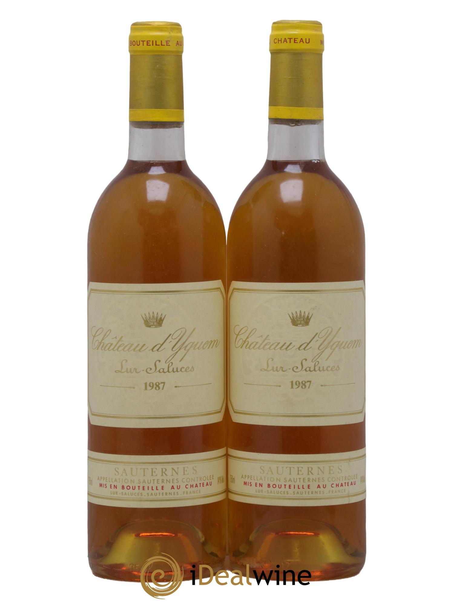 Château d' Yquem 1er Cru Classé Supérieur 1987 - Lotto di 2 bottiglie - 0