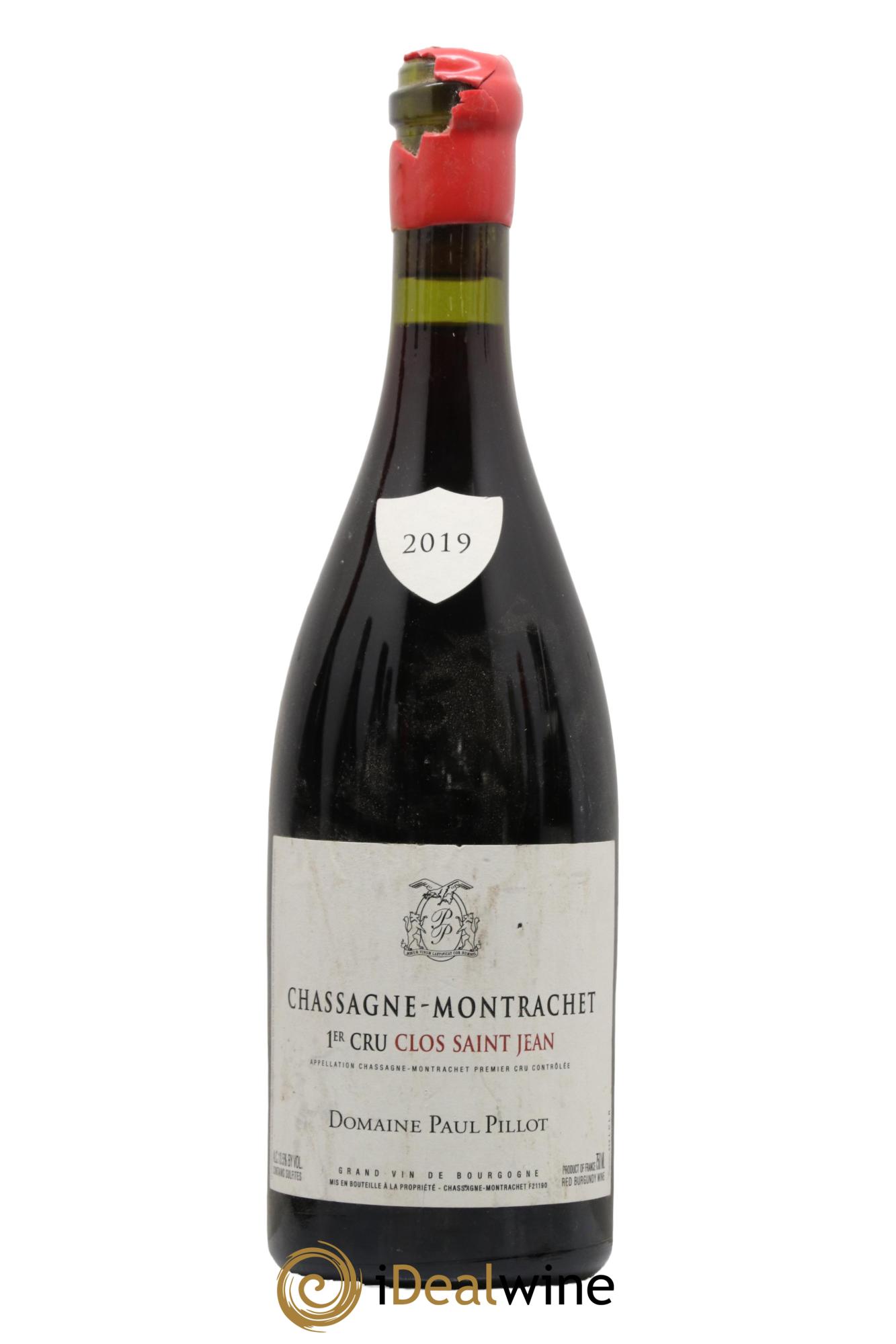 Chassagne-Montrachet 1er Cru Clos Saint-Jean Paul Pillot (Domaine) 2019 - Lot de 1 bouteille - 0