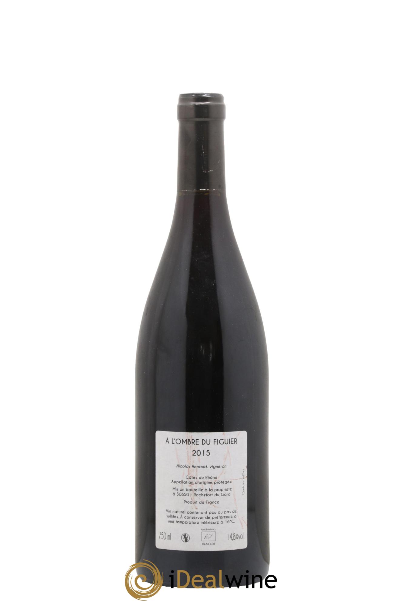 Vin de France A l'ombre du figuier Clos des Grillons 2015 - Lot de 1 bouteille - 1