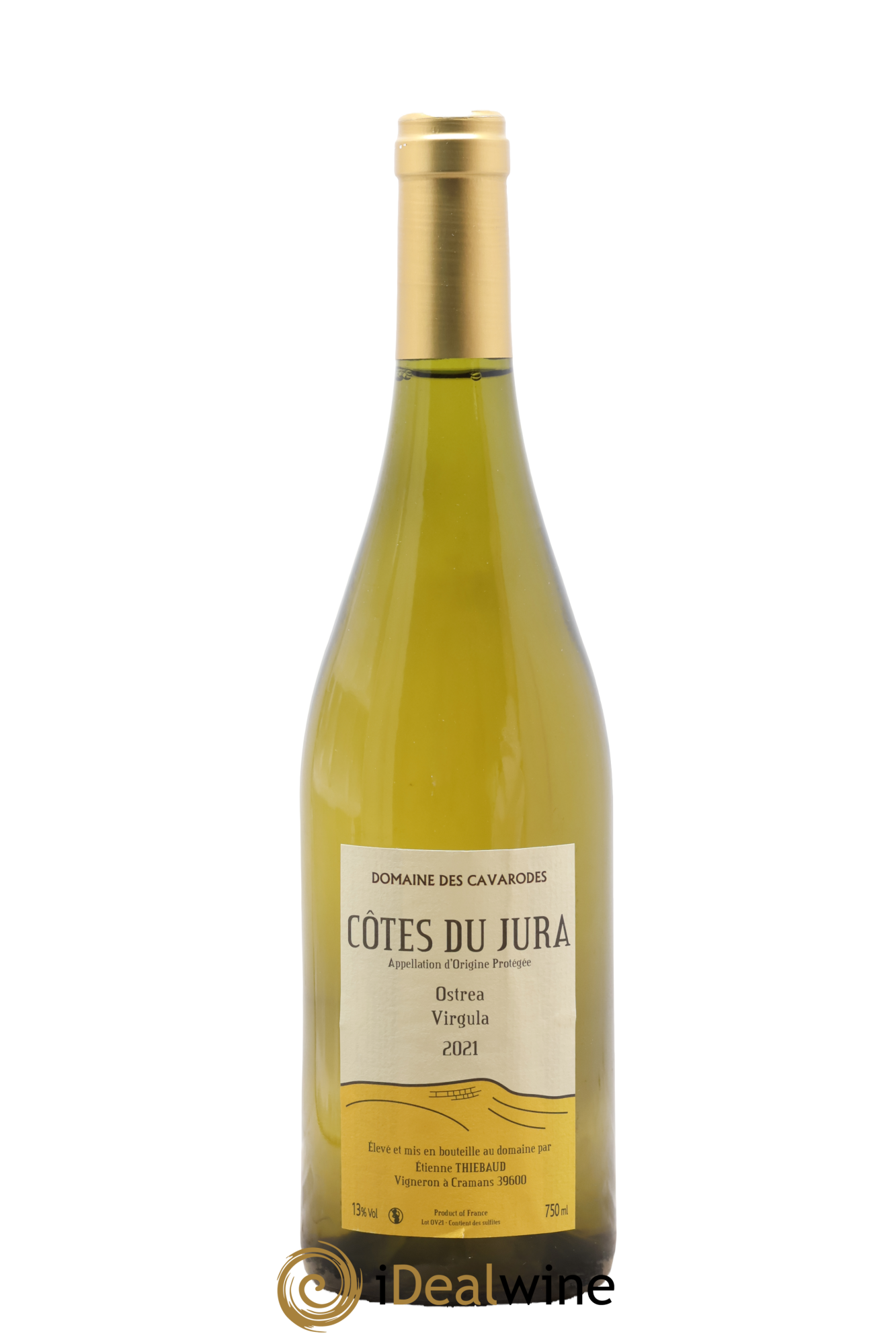 Côtes du Jura Ostrea Virgula Cavarodes (Domaine des) - Etienne Thiébaud 2021 - Lot de 1 bouteille - 0