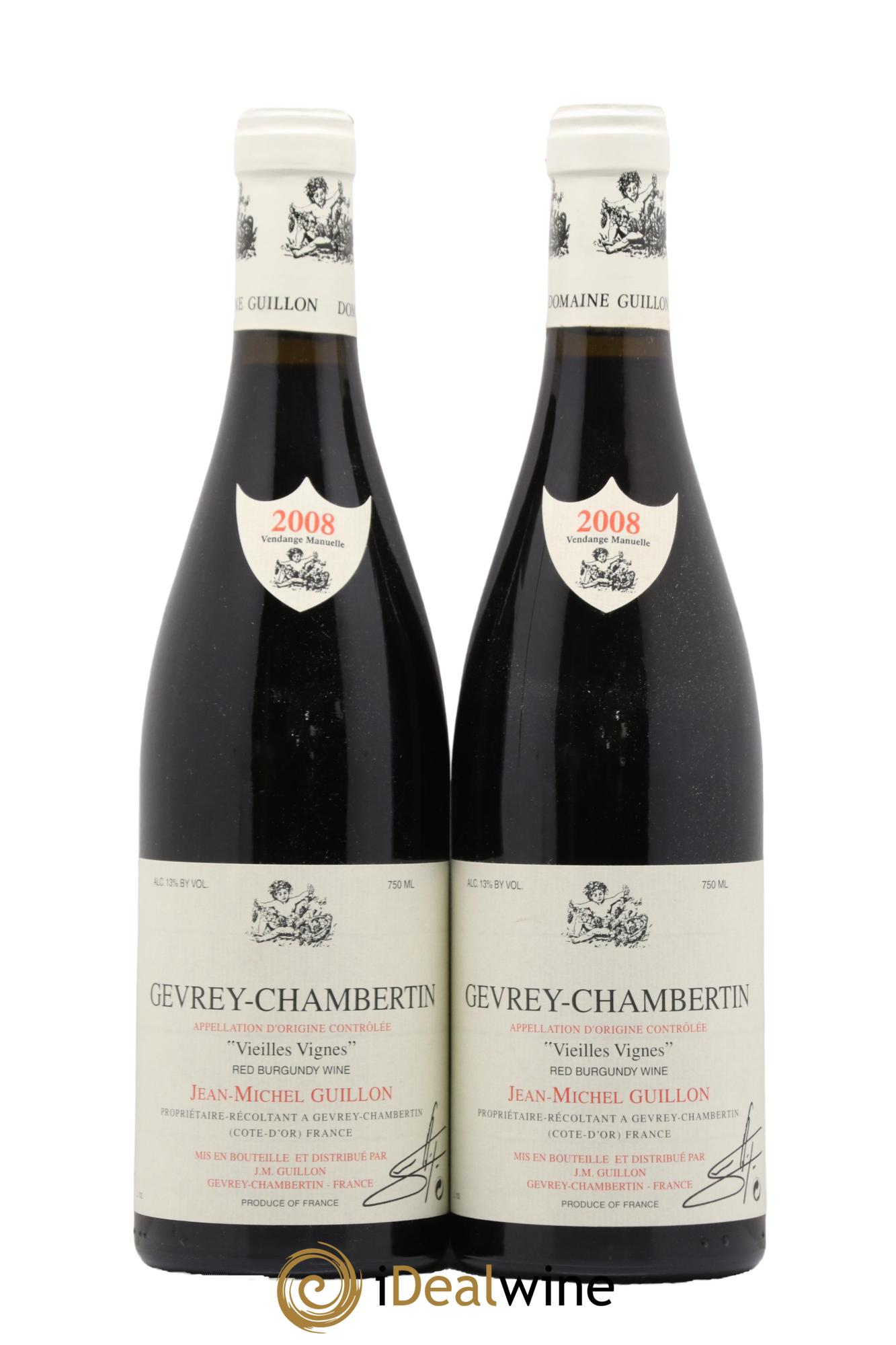 Gevrey-Chambertin Vieilles Vignes Jean-Michel Guillon 2008 - Lot de 2 bouteilles - 0