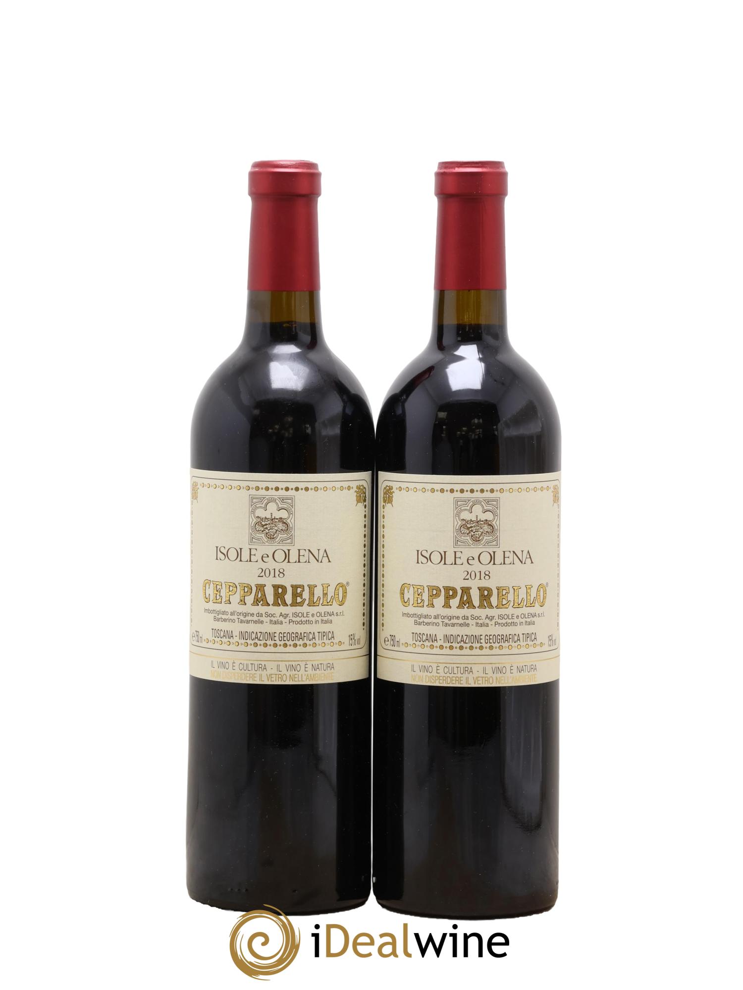 Toscana IGT Cepparello Isole e olena 2018 - Lot de 2 bouteilles - 0