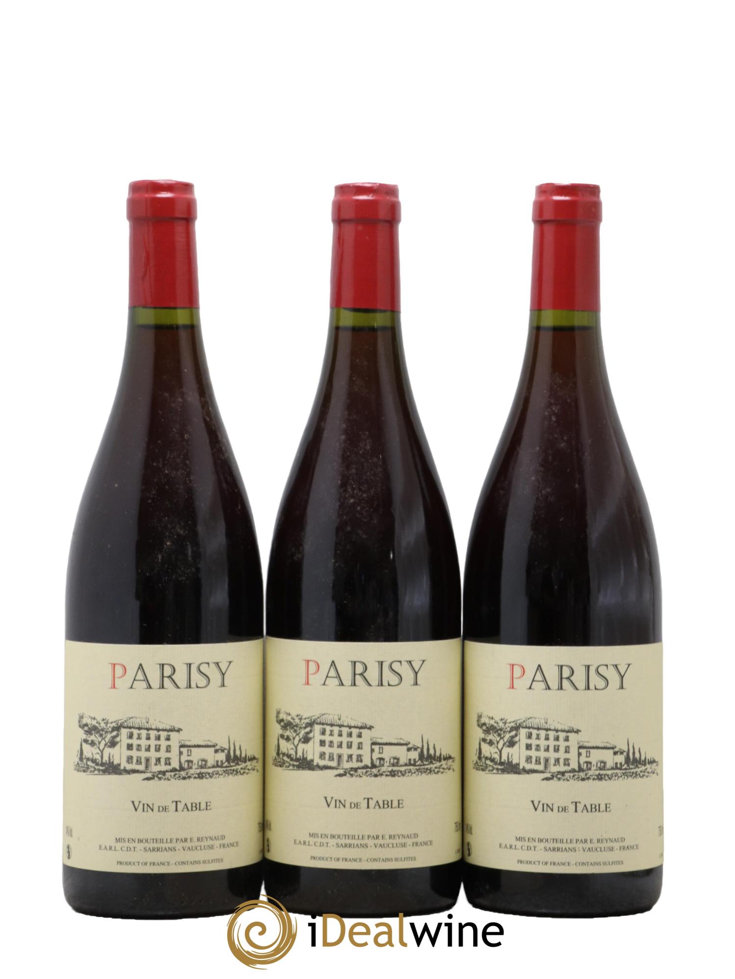 Vin de Table Parisy Emmanuel Reynaud - Posten von 3 Flaschen - 0