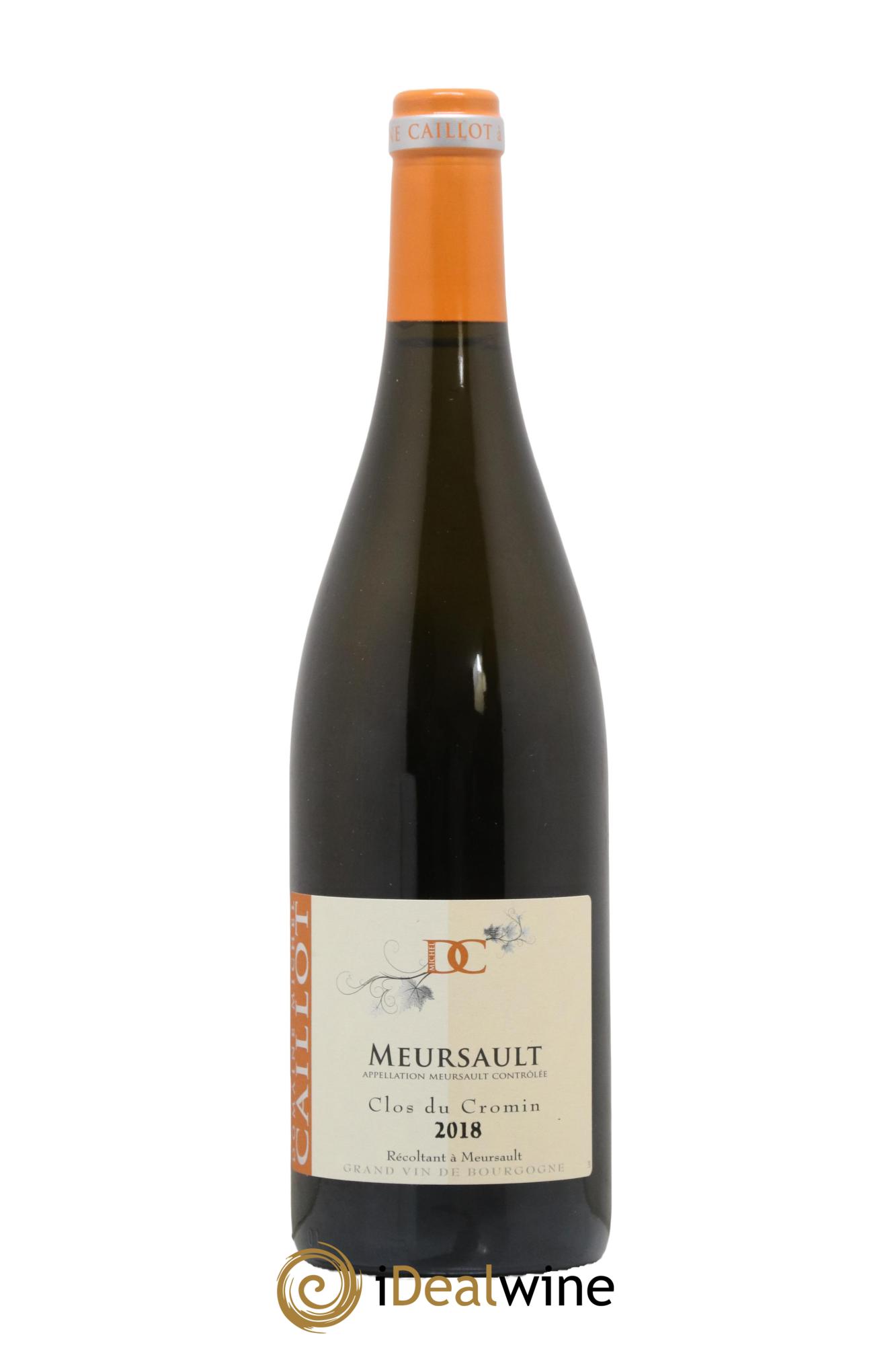 Meursault Clos du Cromin Michel Caillot (Domaine) 2018 - Lot de 1 bouteille - 0