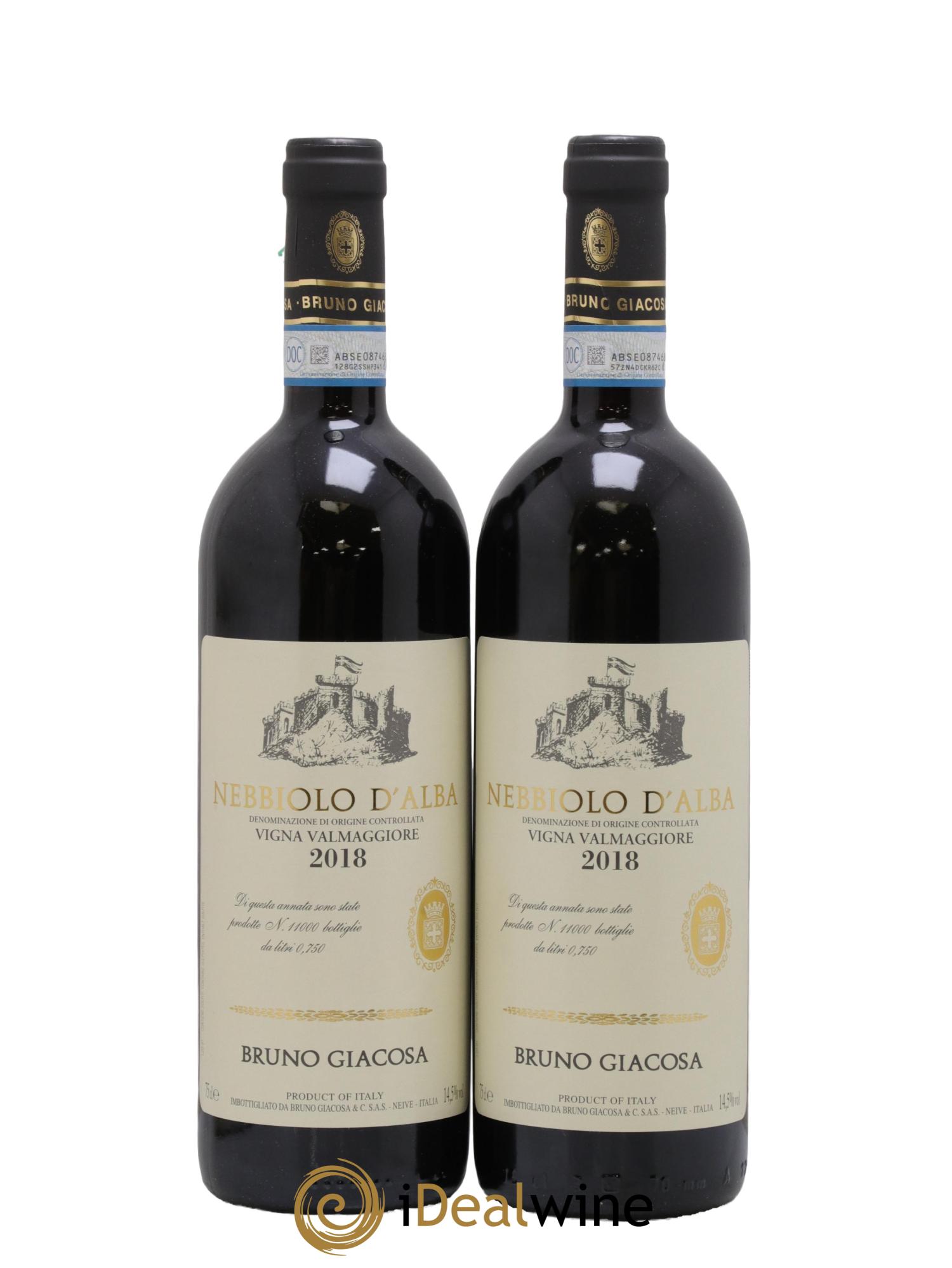 Nebbiolo d'Alba DOC Vigna Valmaggiore Bruno Giacosa 2018 - Lot de 2 bouteilles - 0
