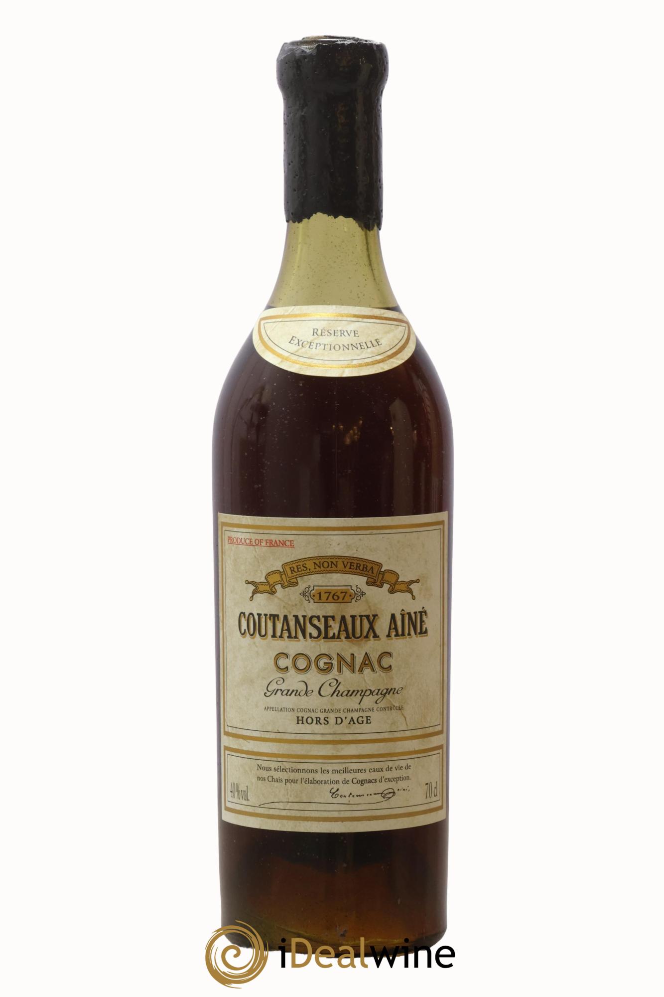 Cognac Grande Champagne Hors d'âge Maison Coutanseaux Aîné - Lot de 1 bouteille - 1