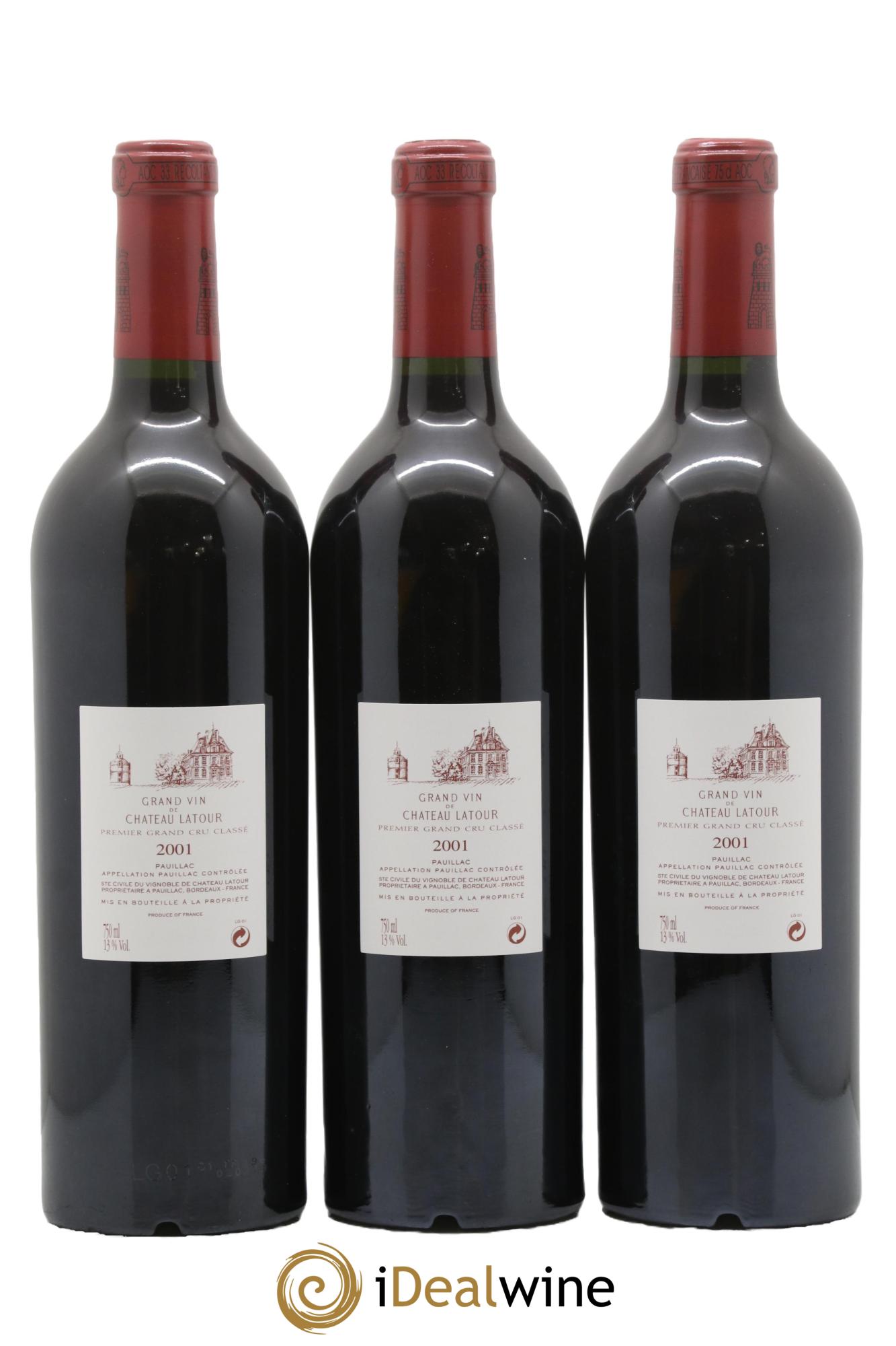 Château Latour 1er Grand Cru Classé 2001 - Lot de 12 bouteilles - 6
