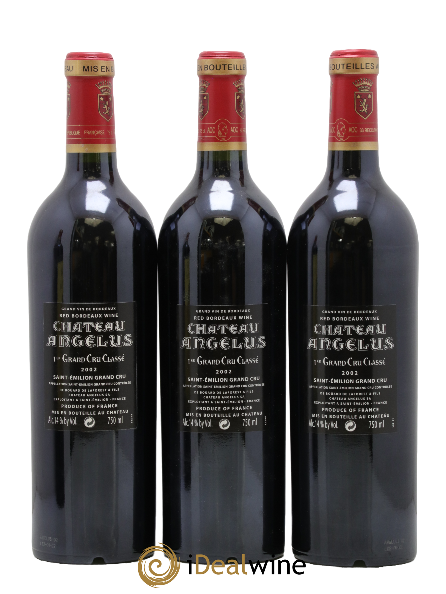 Château Angélus 1er Grand Cru Classé A 2002 - Lot of 12 bottles - 6