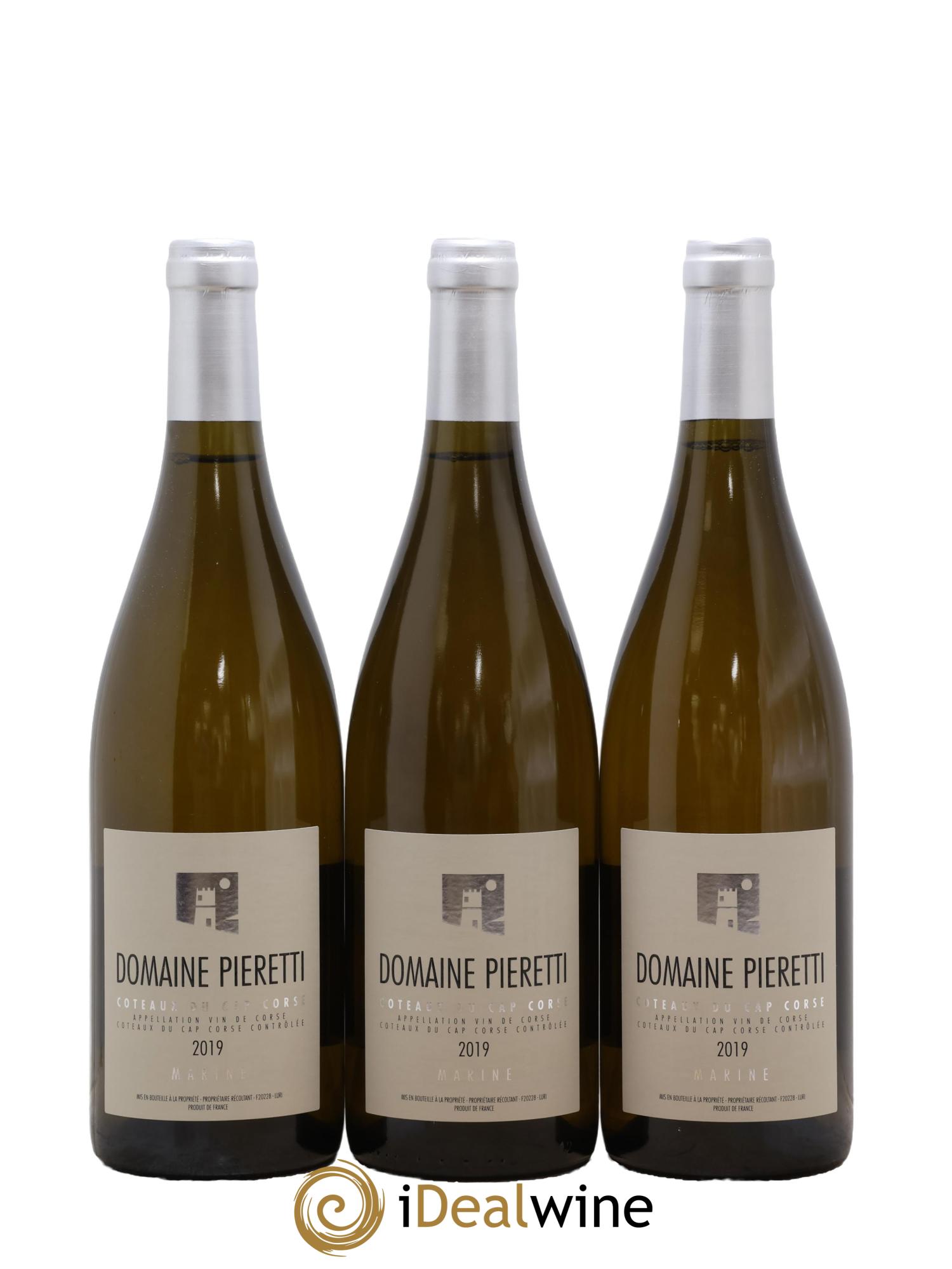 Vin de Corse Cap Corse Marine Domaine Pieretti 2019 - Lotto di 3 bottiglie - 0