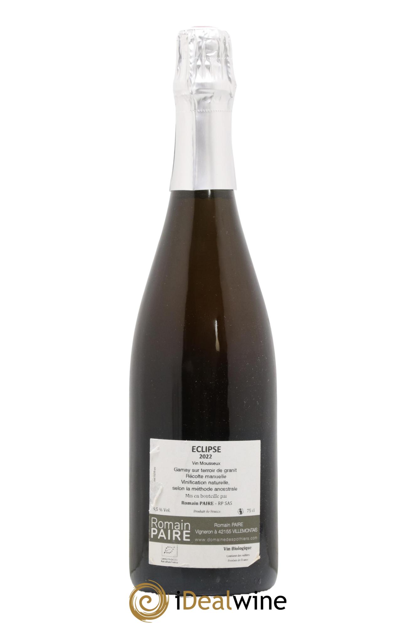 Vin de France Eclipse Méthode Ancestrale Domaine des Pothiers  2022 - Lot de 1 bouteille - 1