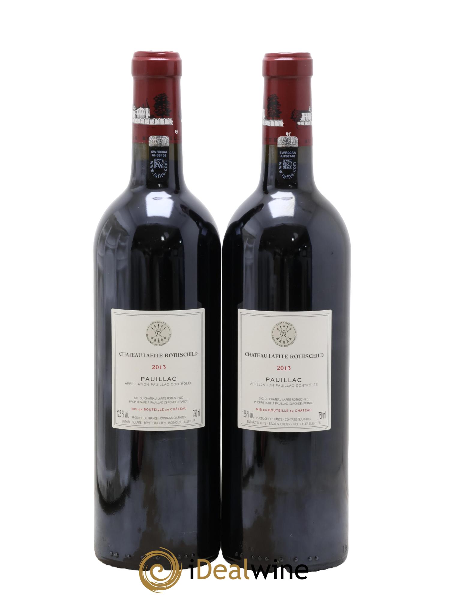 Château Lafite Rothschild 1er Grand Cru Classé  2013 - Lot of 2 bottles - 1