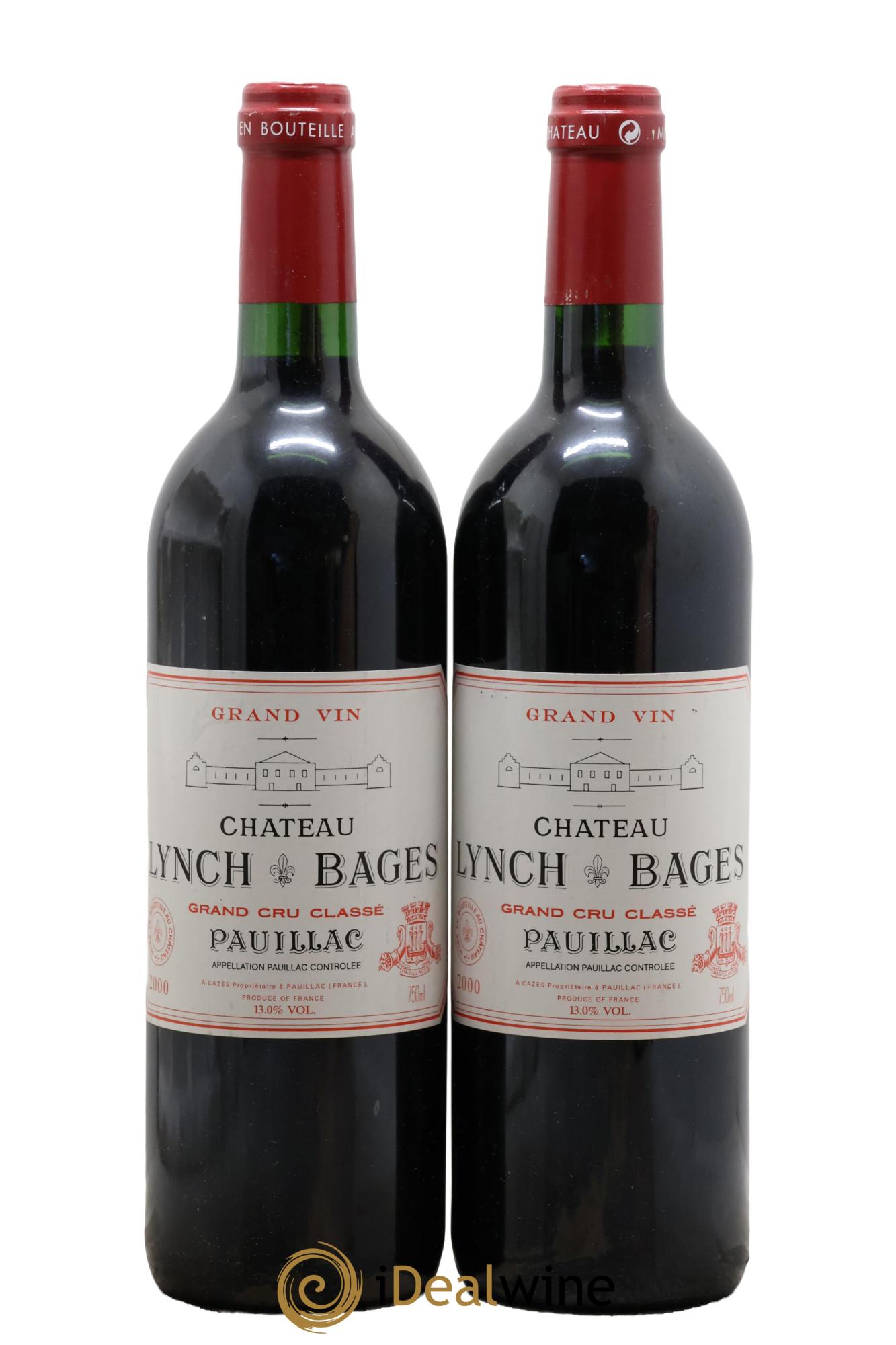 Château Lynch Bages 5ème Grand Cru Classé 2000 - Posten von 2 Flaschen - 0