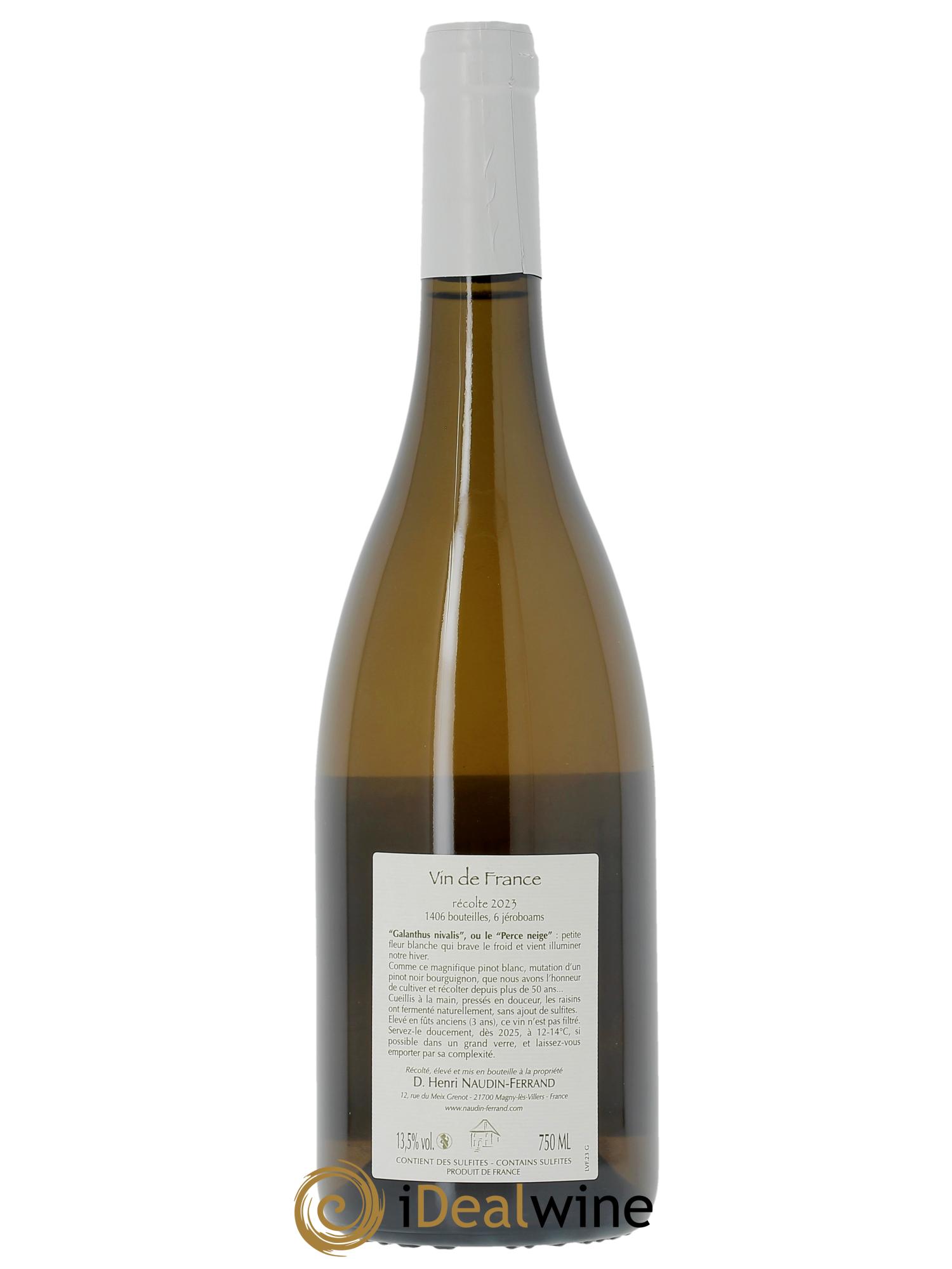 Vin de France Galanthus Nivalis Naudin-Ferrand (Domaine)  2023 - Lot de 1 bouteille - 1