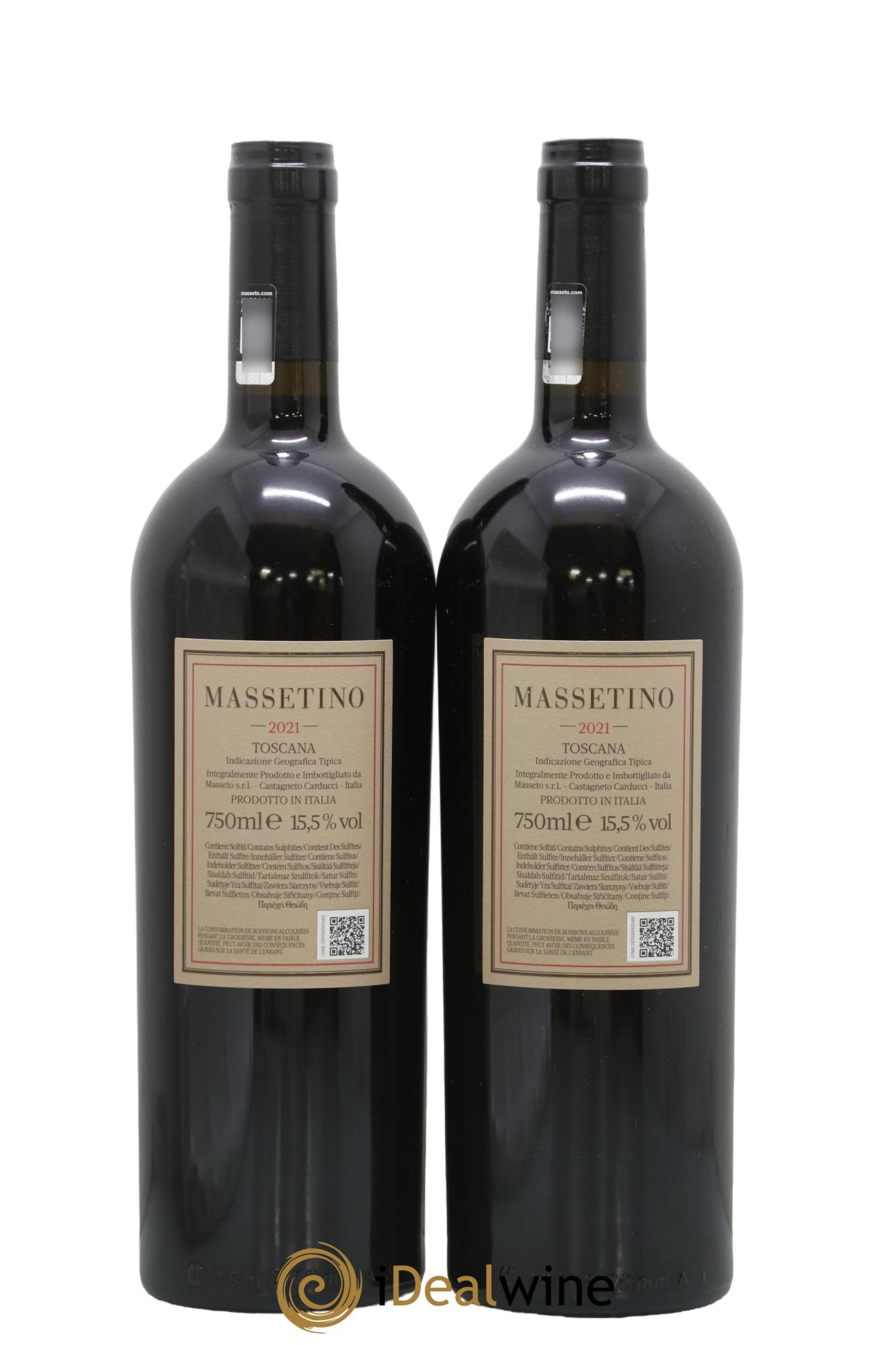 Toscana IGT Tenuta Dell'Ornellaia Massetino Frescobaldi 2021 - Lot of 2 bottles - 1