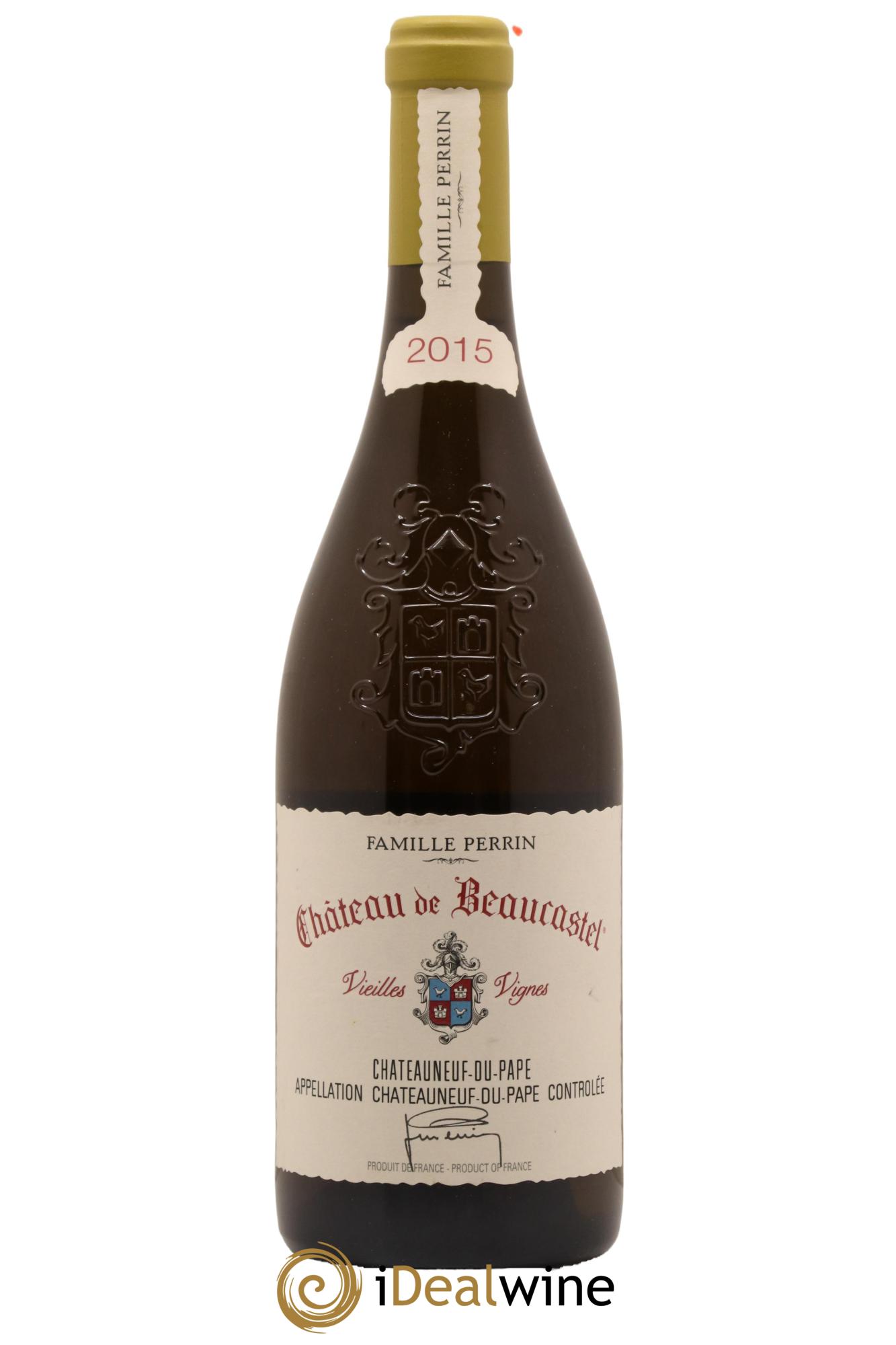 Châteauneuf-du-Pape Château de Beaucastel Vieilles vignes Roussanne Famille Perrin 2015 - Lot de 1 bouteille - 0