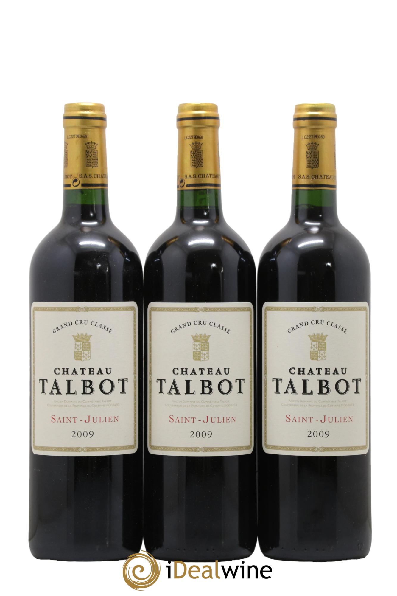 Château Talbot 4ème Grand Cru Classé 2009 - Lot de 6 bouteilles - 1