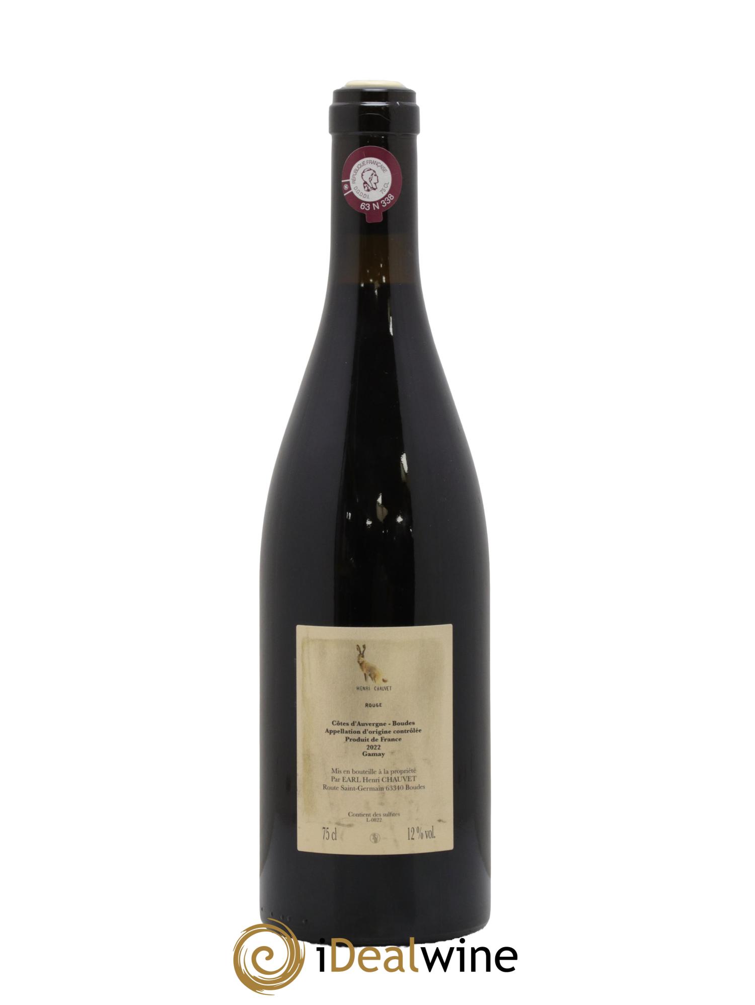 Côtes d'Auvergne AOP Rouge Henri Chauvet 2022 - Posten von 1 Flasche - 1