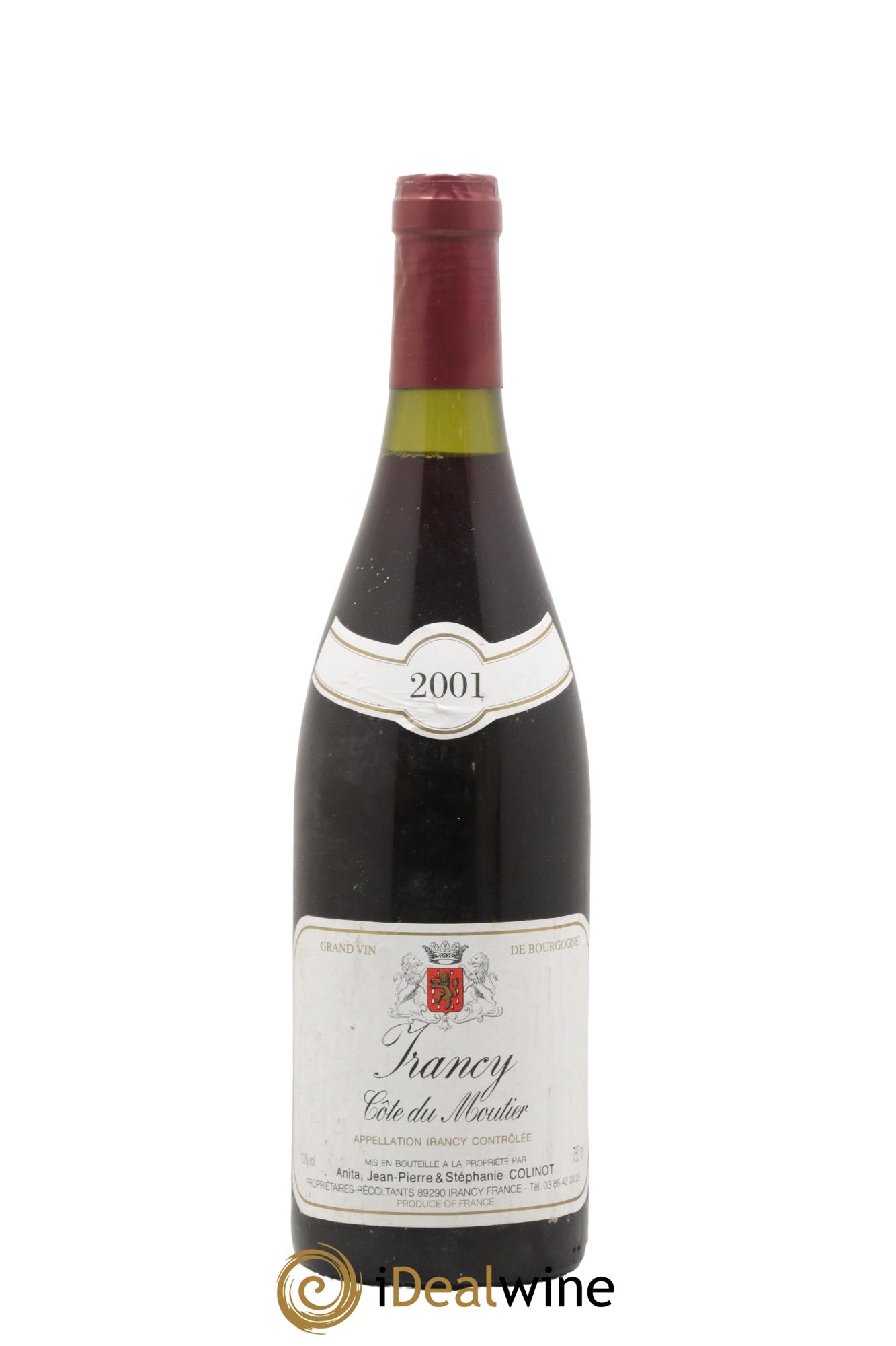 Irancy Côte de Moutier Colinot 2001 - Lot de 1 bouteille - 0