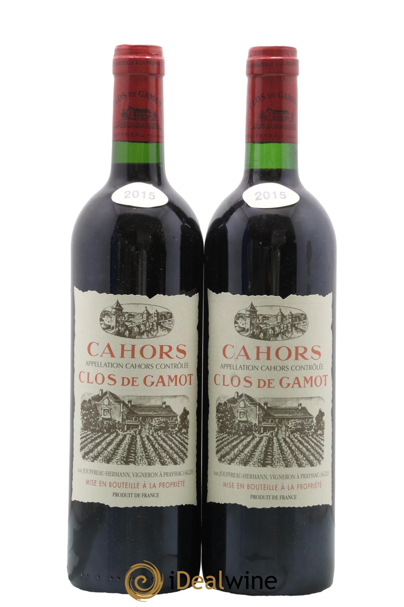Cahors Clos de Gamot famille Jouffreau 2015 - Lot de 2 bouteilles - 0