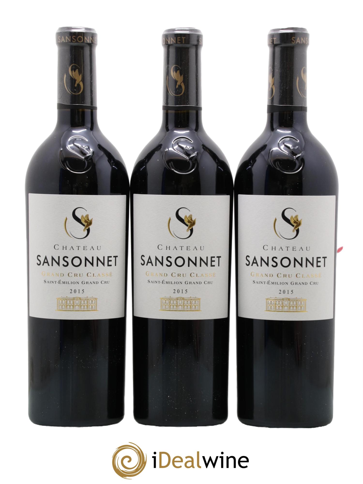 Château Sansonnet Grand Cru Classé 2015 - Lot de 12 bouteilles - 1