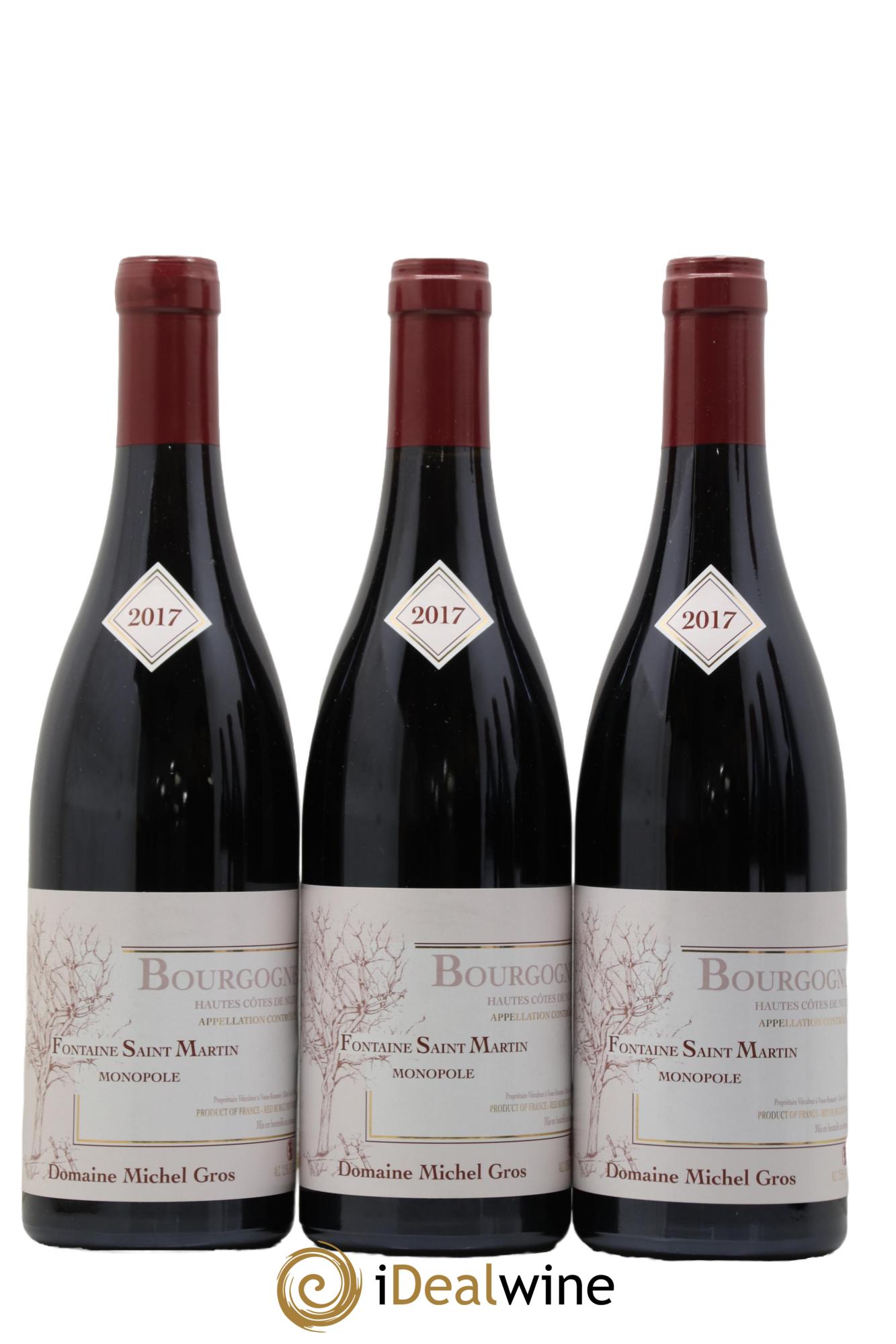 Hautes-Côtes de Nuits Fontaine Saint Martin Domaine Michel Gros 2017 - Lot de 6 bouteilles - 1