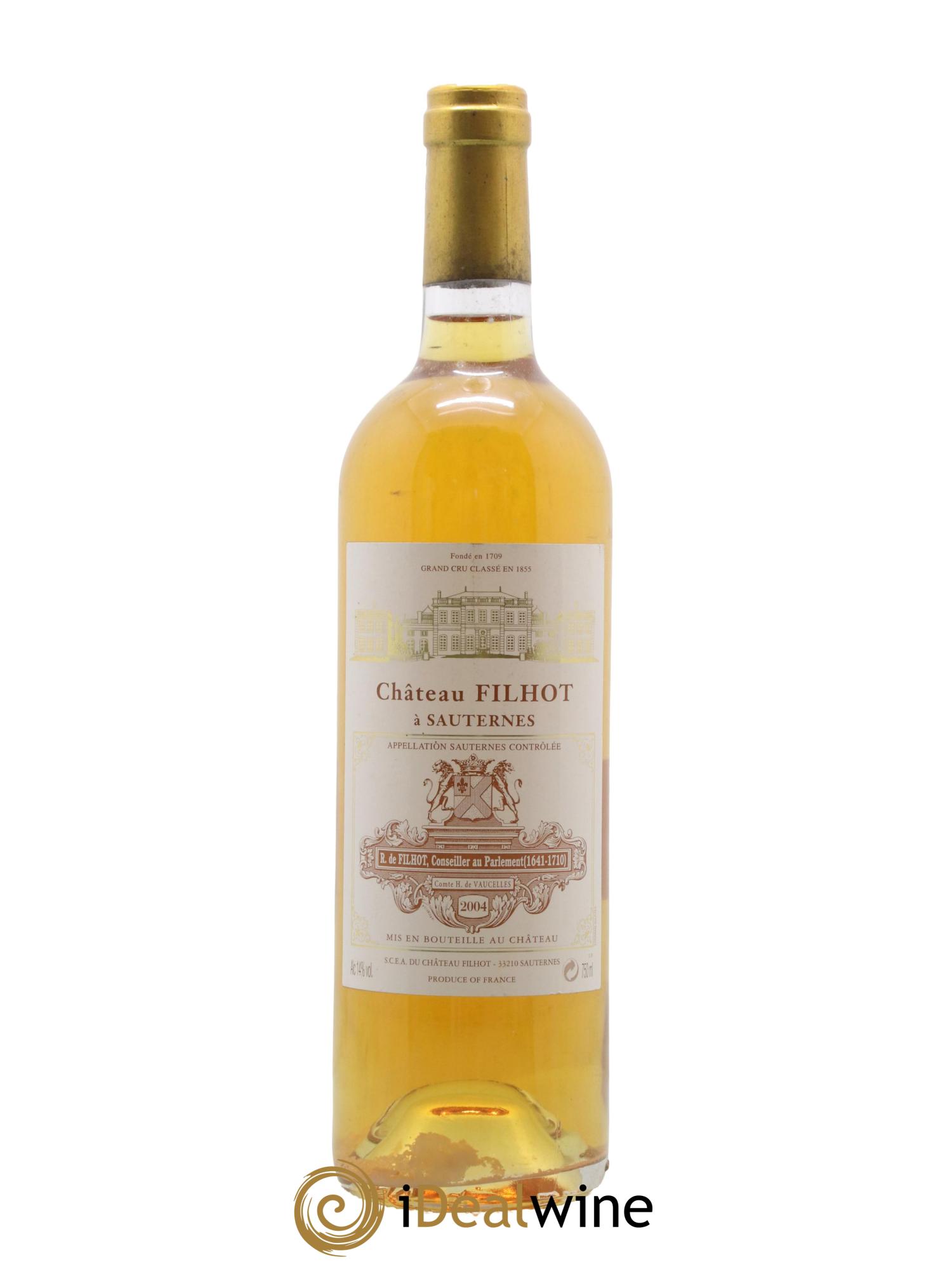 Château Filhot 2ème Grand Cru Classé 2004 - Lot de 1 bouteille - 0