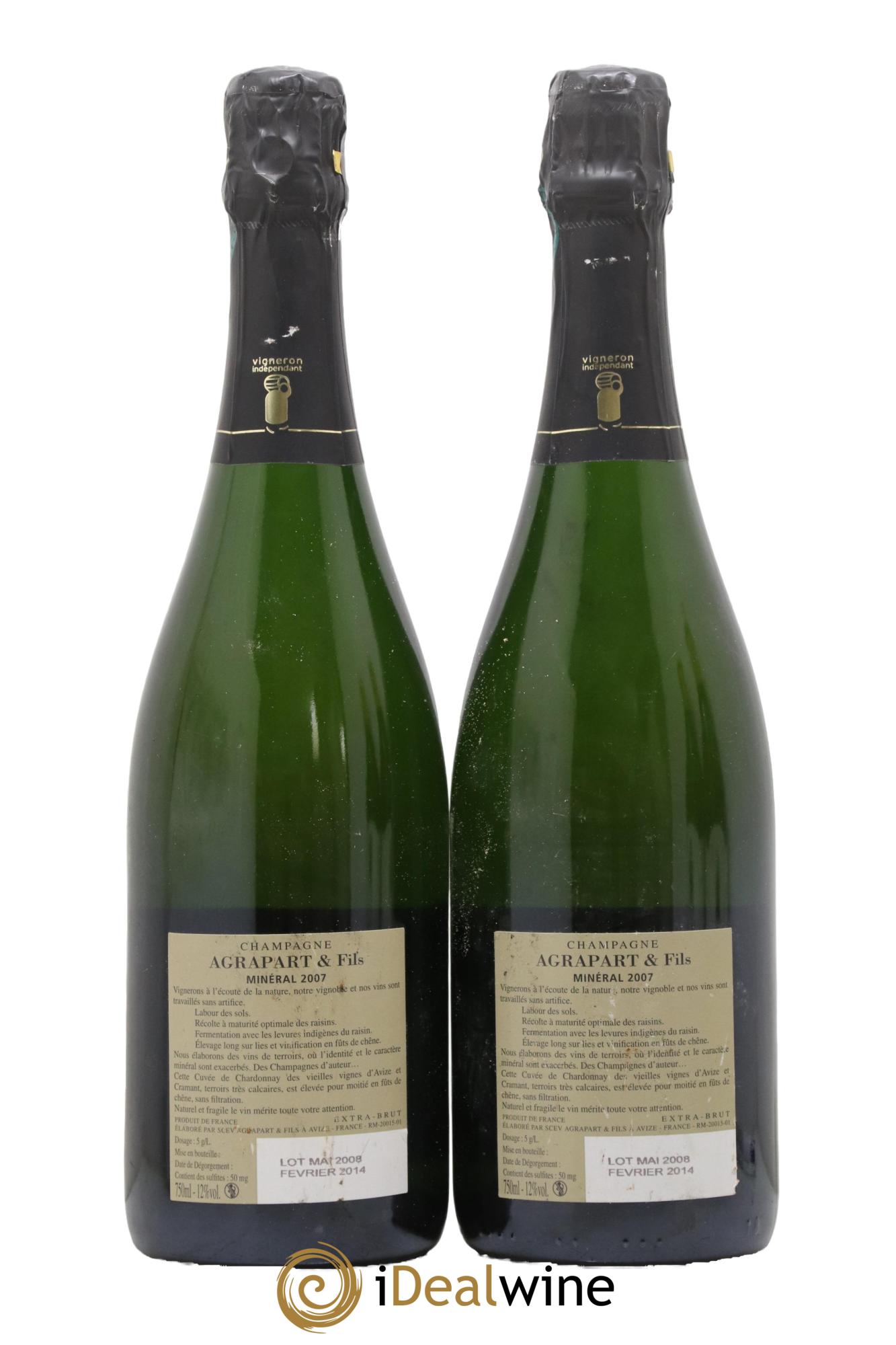 Minéral Blanc de Blancs  Extra-Brut Agrapart & Fils 2007 - Posten von 2 Flaschen - 1