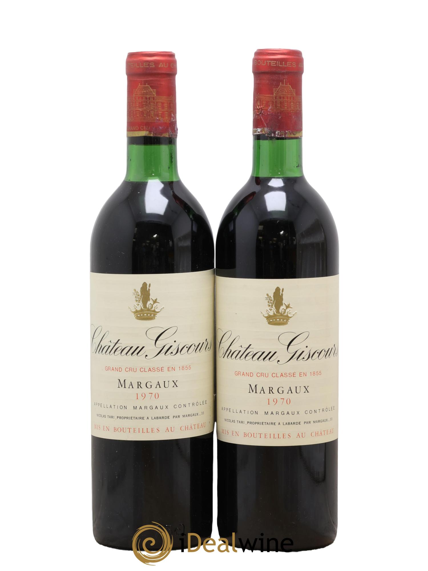 Château Giscours 3ème Grand Cru Classé 1970 - Posten von 2 Flaschen - 0