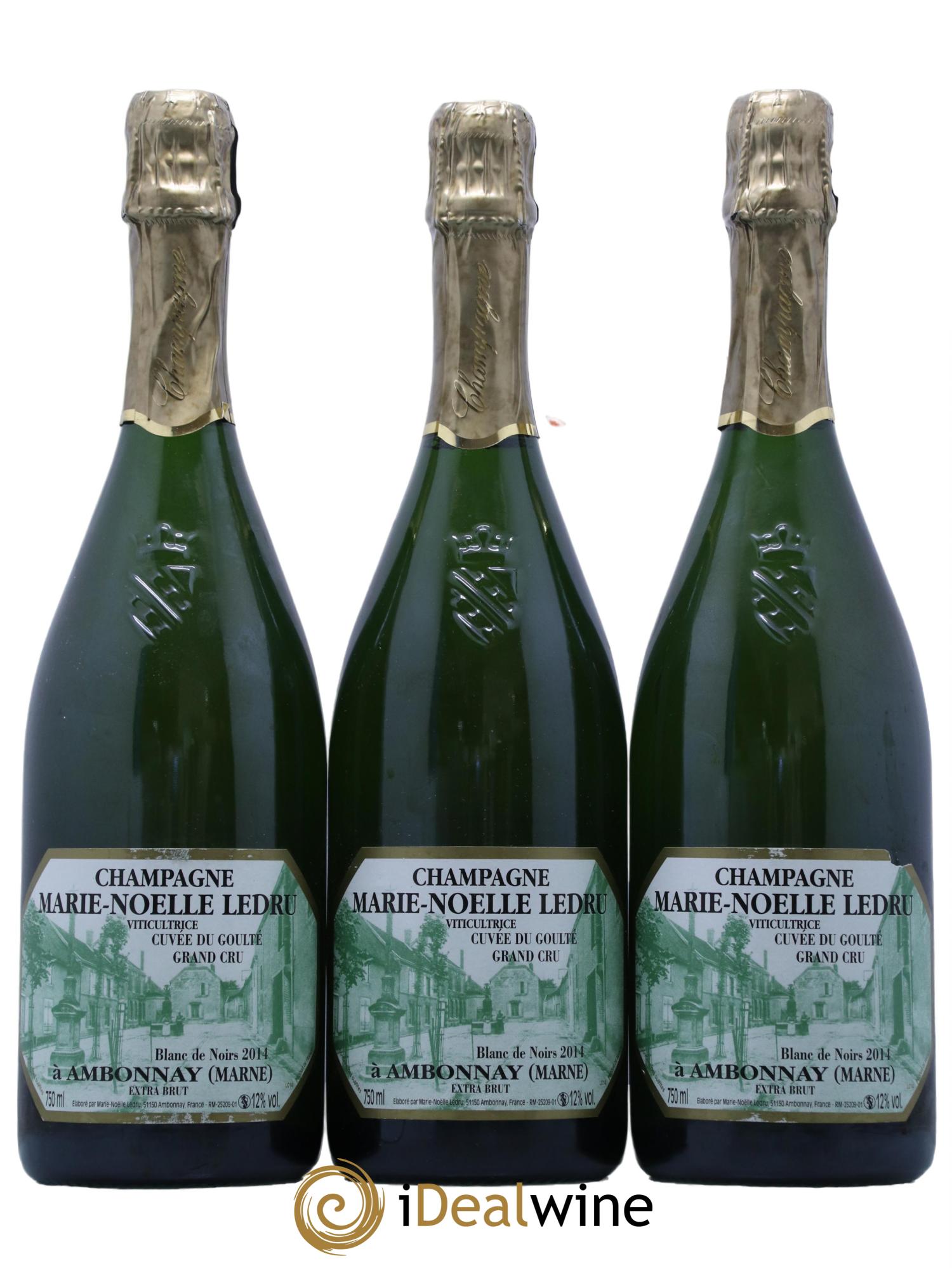 Cuvée du Goulté Blanc de Noirs Marie-Noëlle Ledru 2014 - Lot of 3 bottles - 0