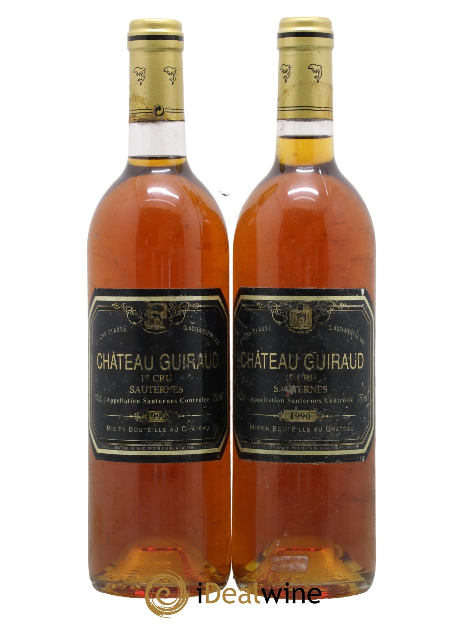 Château Guiraud 1er Grand Cru Classé 1990 - Lotto di 2 bottiglie - 0