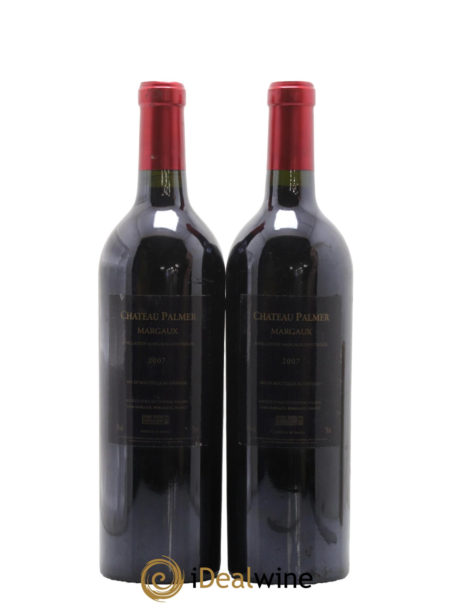 Château Palmer 3ème Grand Cru Classé 2007 - Lot de 2 bouteilles - 1