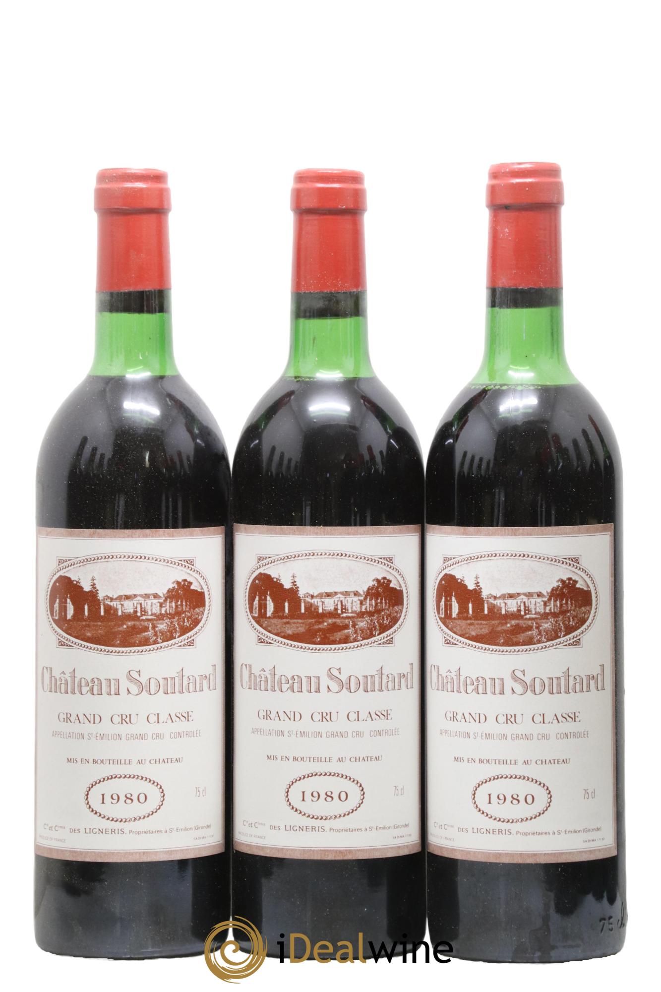 Château Soutard Grand Cru Classé 1980 - Lot de 6 bouteilles - 1