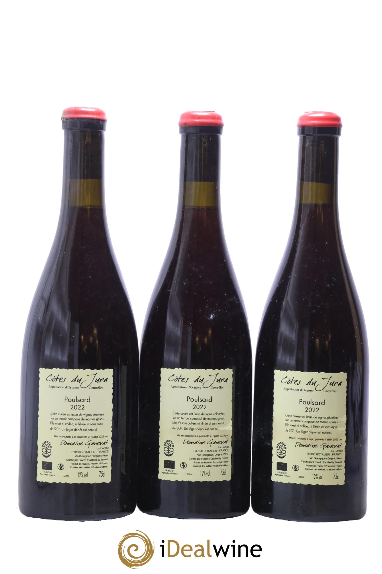 Côtes du Jura Les Chalasses Vieilles Vignes Poulsard Jean-François Ganevat (Domaine) 2022 - Lot de 3 bouteilles - 1