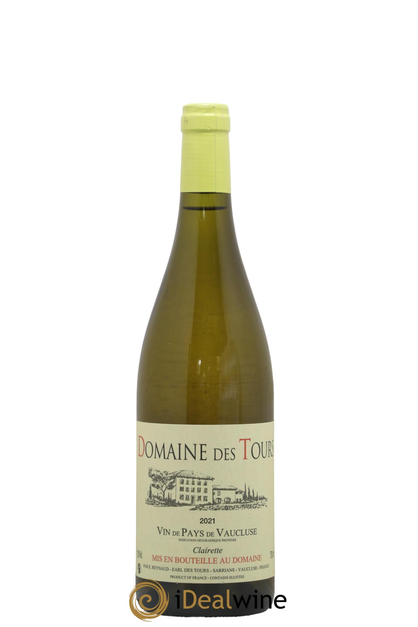 Vaucluse (Vin de Pays de Vaucluse) Domaine des Tours Clairette Emmanuel Reynaud 2021 - Lot de 1 bouteille - 0