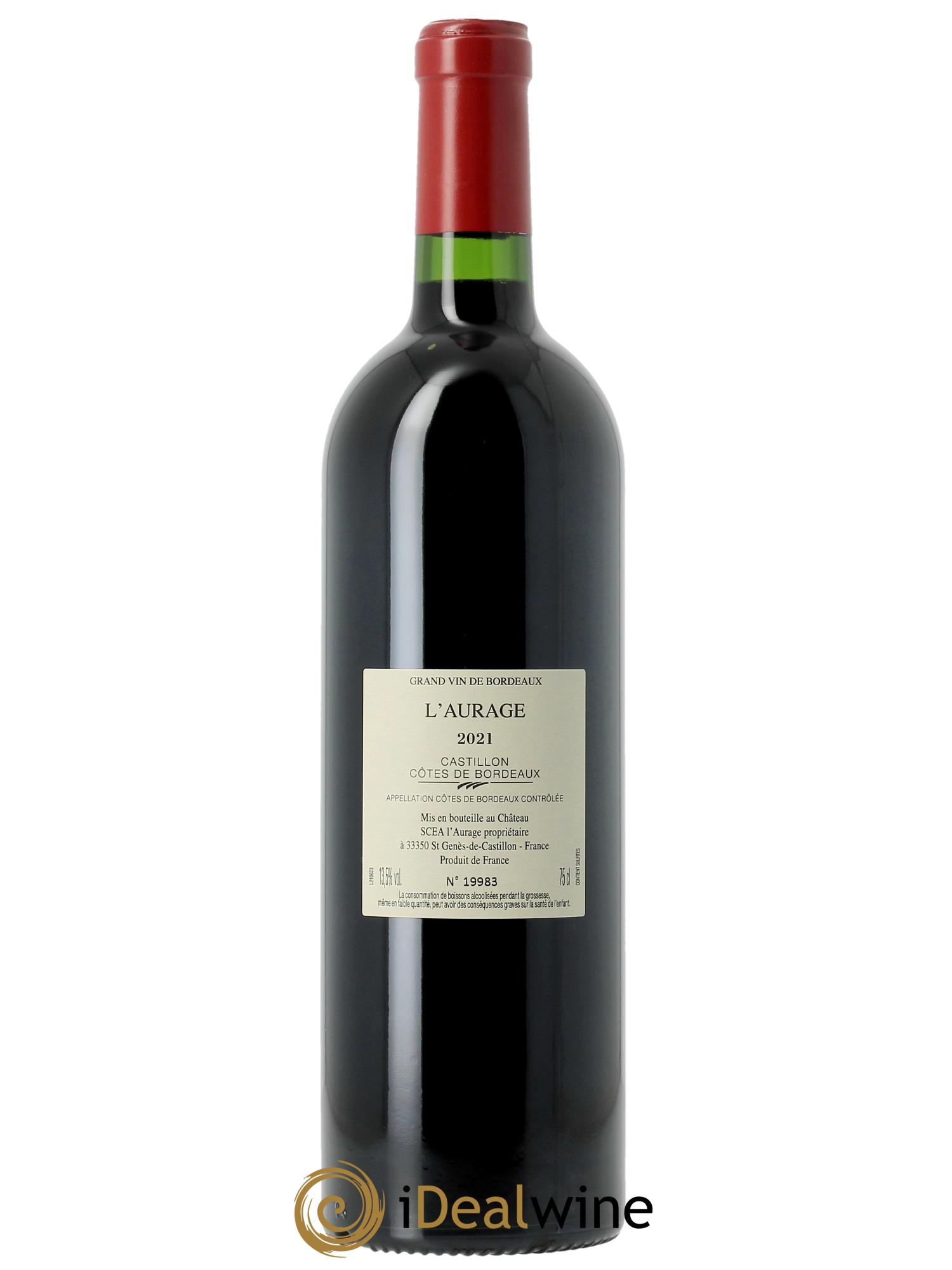 L'Aurage (CBO à partir de 6 bts) 2021 - Lot de 1 bouteille - 1