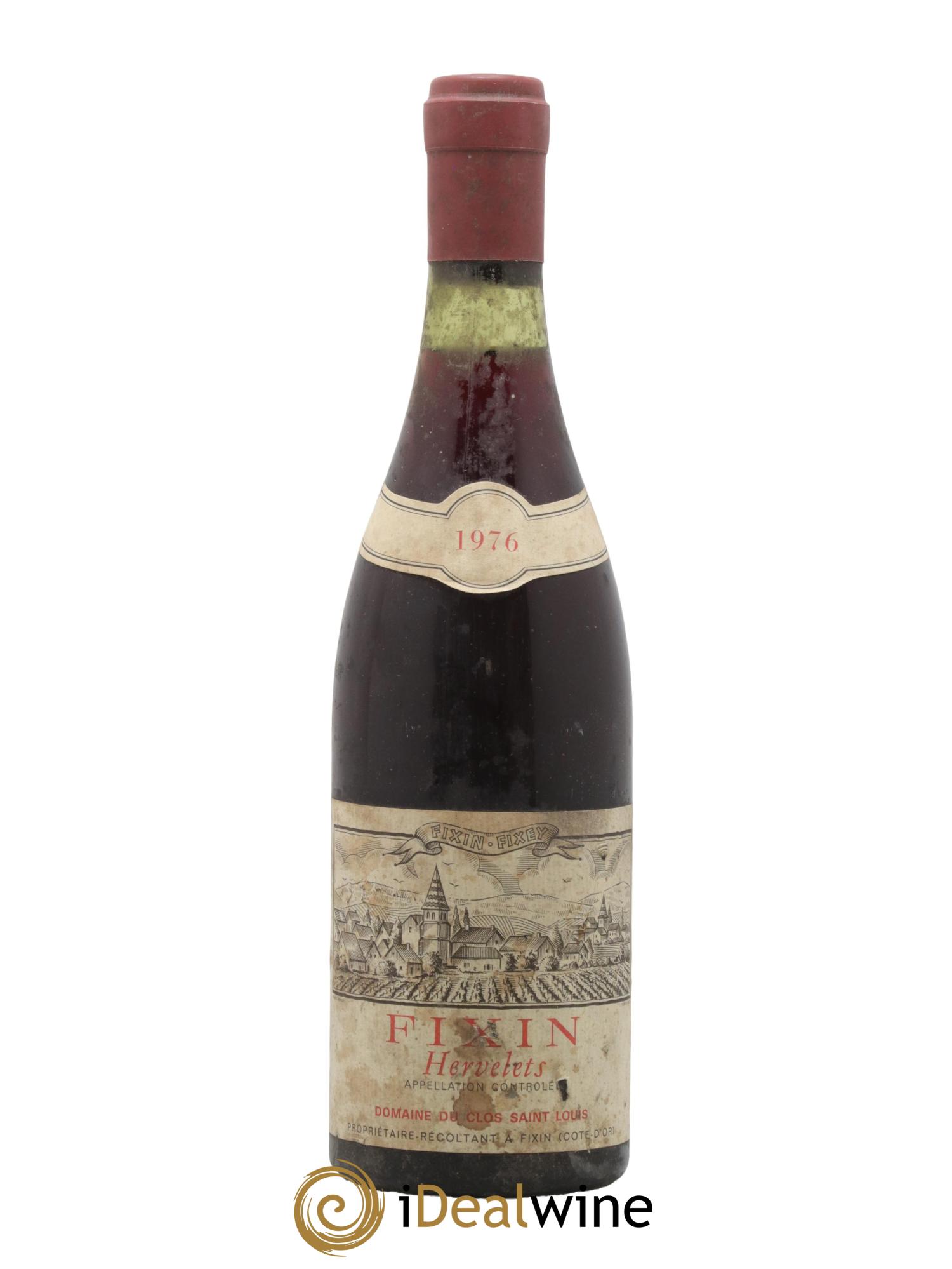 Fixin Hervelets Domaine du Clos Saint Louis 1976 - Lot de 1 bouteille - 0