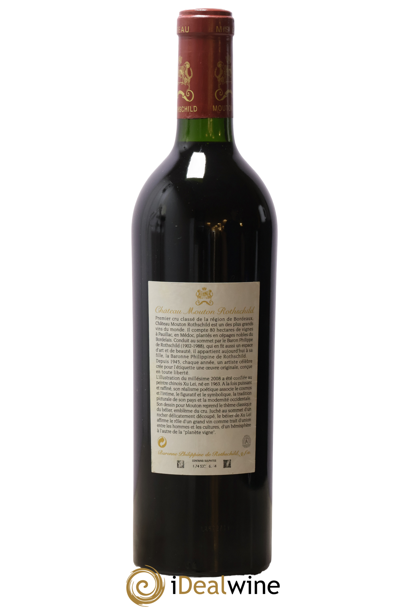 Château Mouton Rothschild 1er Grand Cru Classé 2008 - Lot de 1 bouteille - 1