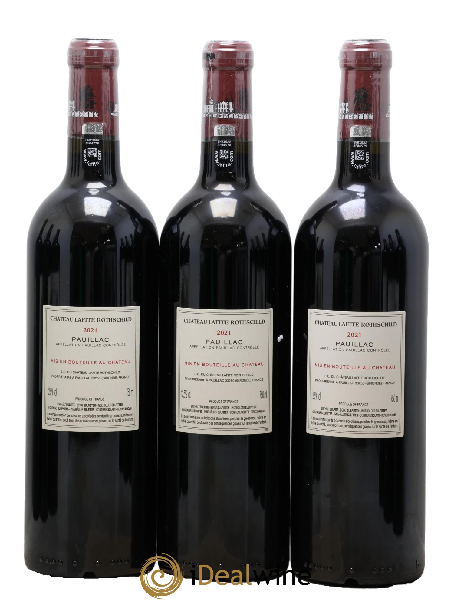 Château Lafite Rothschild 1er Grand Cru Classé 2021 - Posten von 3 Flaschen - 1