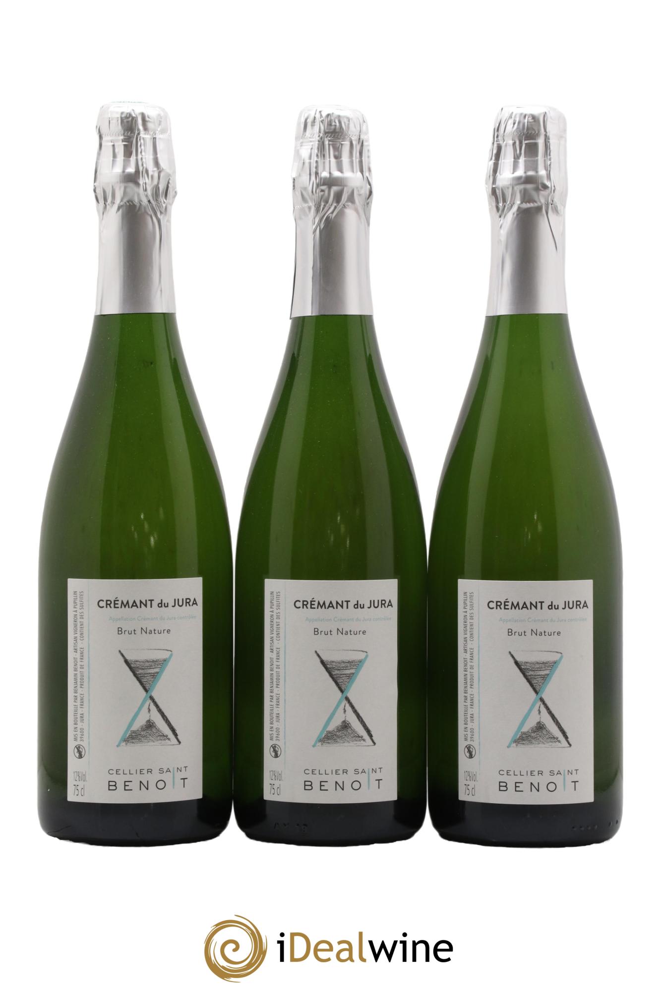 Crémant du Jura Brut Nature Cellier Saint Benoît - Lotto di 3 bottiglie - 0