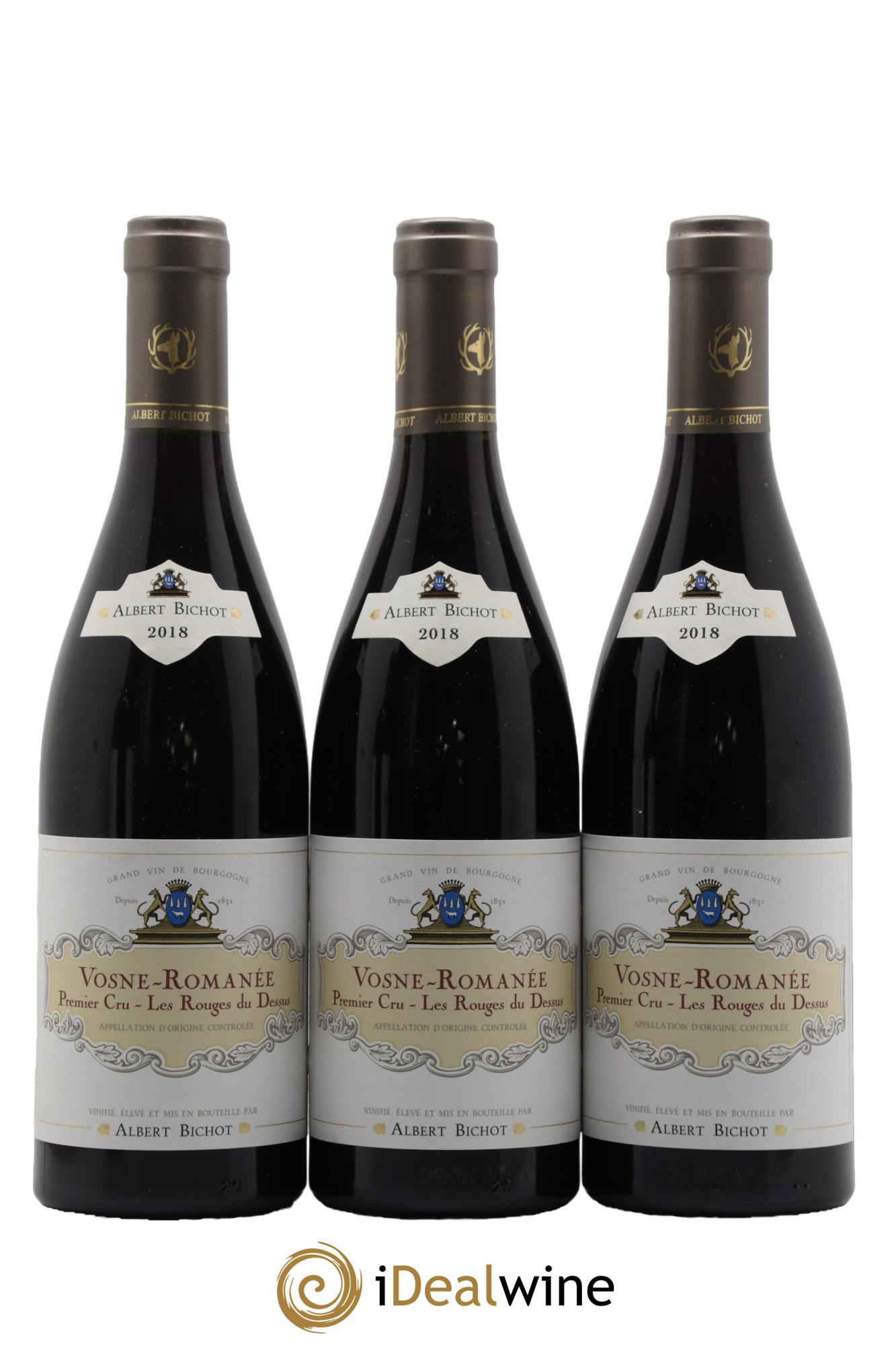 Vosne-Romanée 1er Cru Les Rouges Du Dessus Domaine Du Clos Frantin Albert Bichot 2018 - Lot de 3 bouteilles - 0