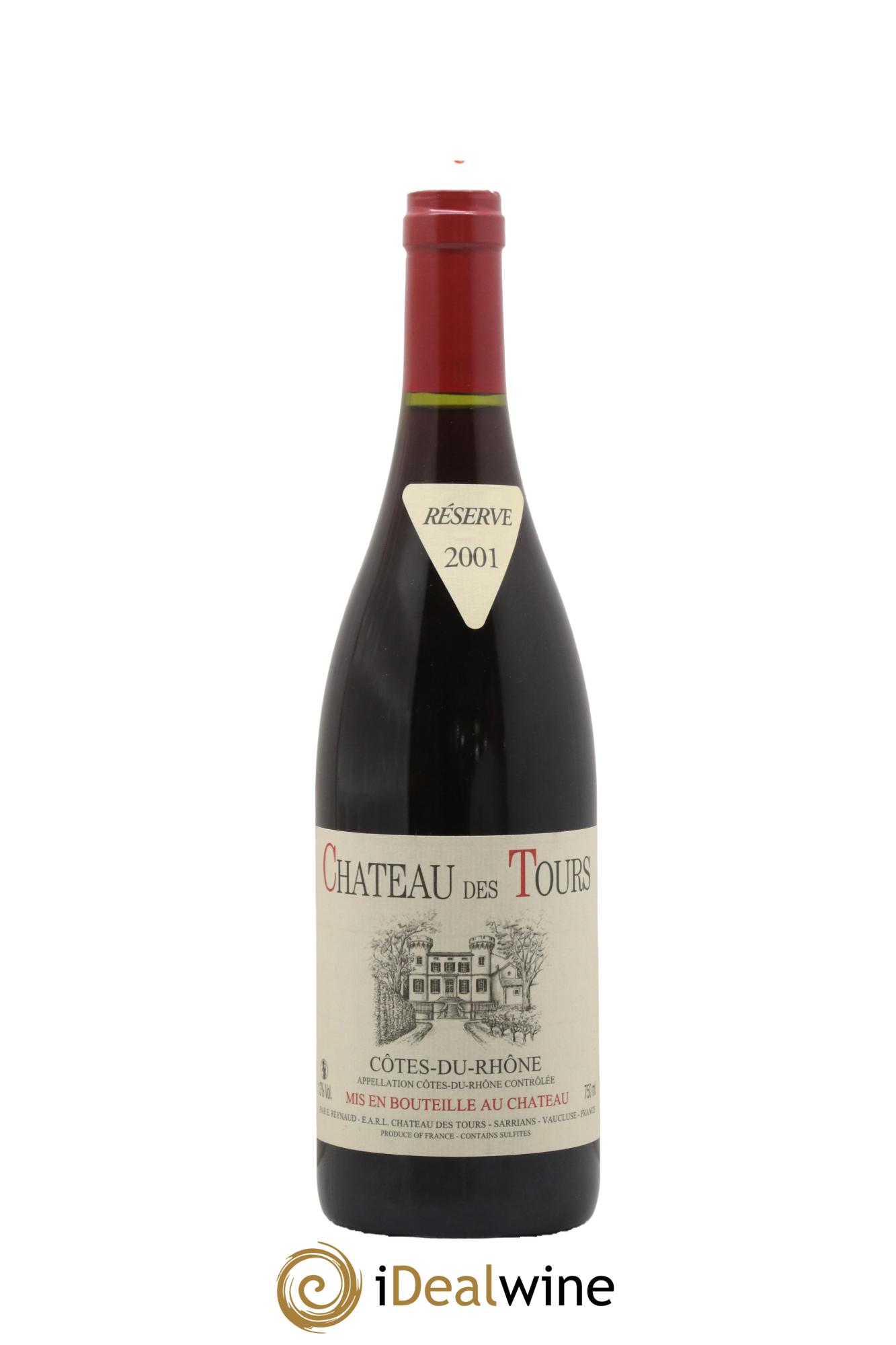 Côtes-du-Rhône Château des Tours Emmanuel Reynaud 2001 - Lot de 1 bouteille - 0