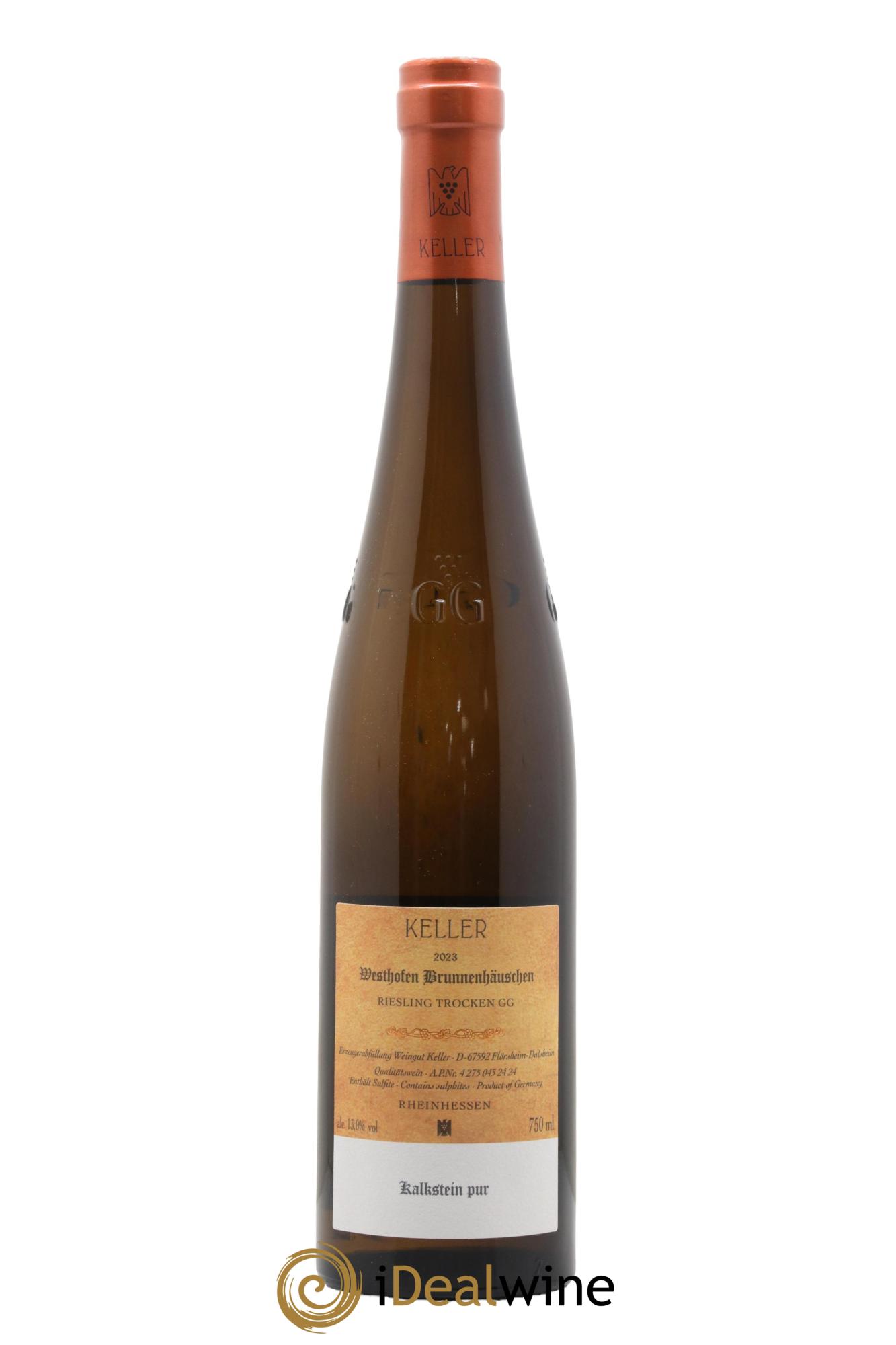 Riesling Trocken GG Abts Erde Westhofen Brunnenhäuschen Keller 2023 - Lot de 1 bouteille - 1