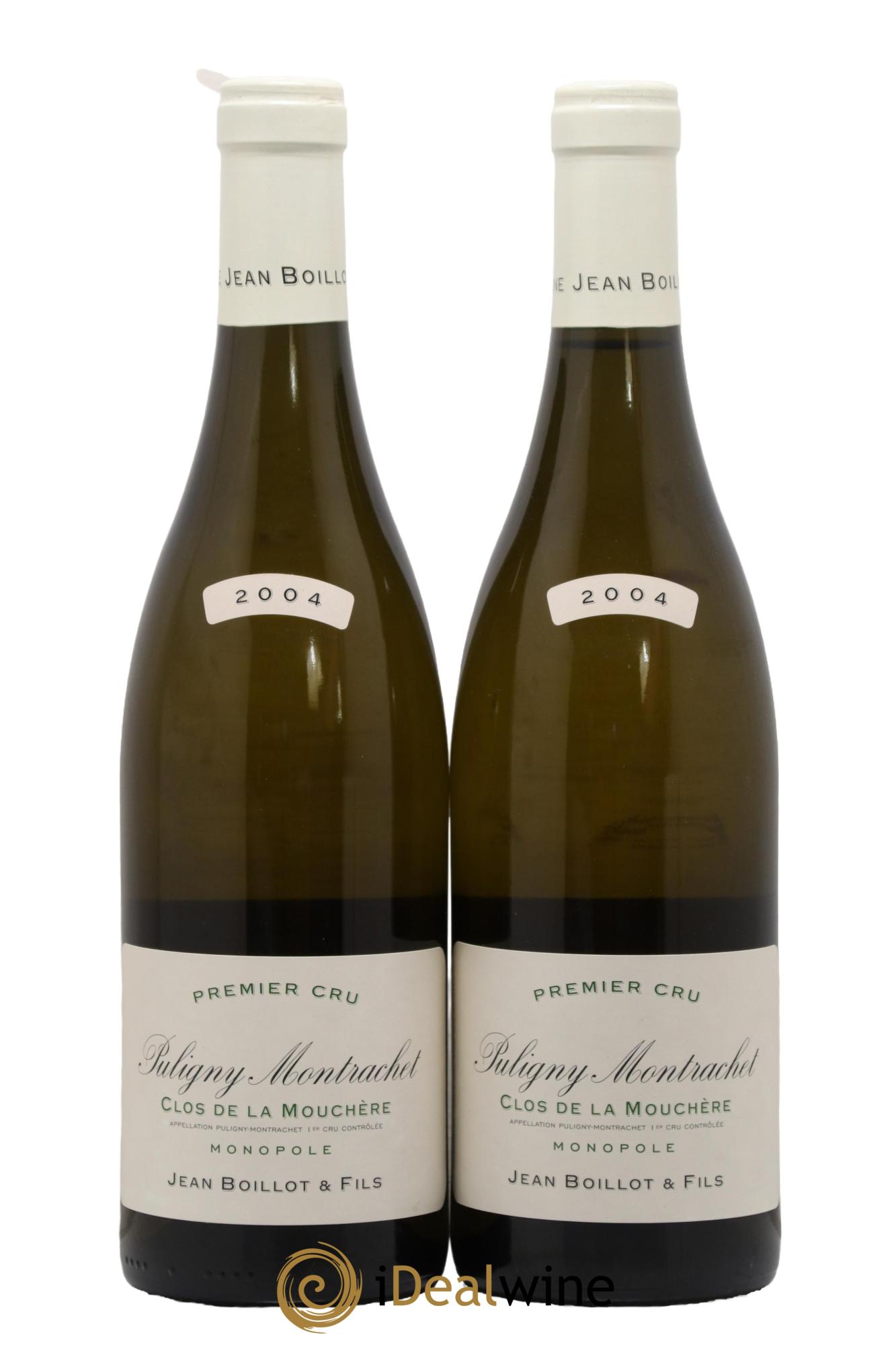 Puligny-Montrachet 1er Cru Clos de La Mouchère Domaine Jean Boillot 2004 - Lot de 2 bouteilles - 0