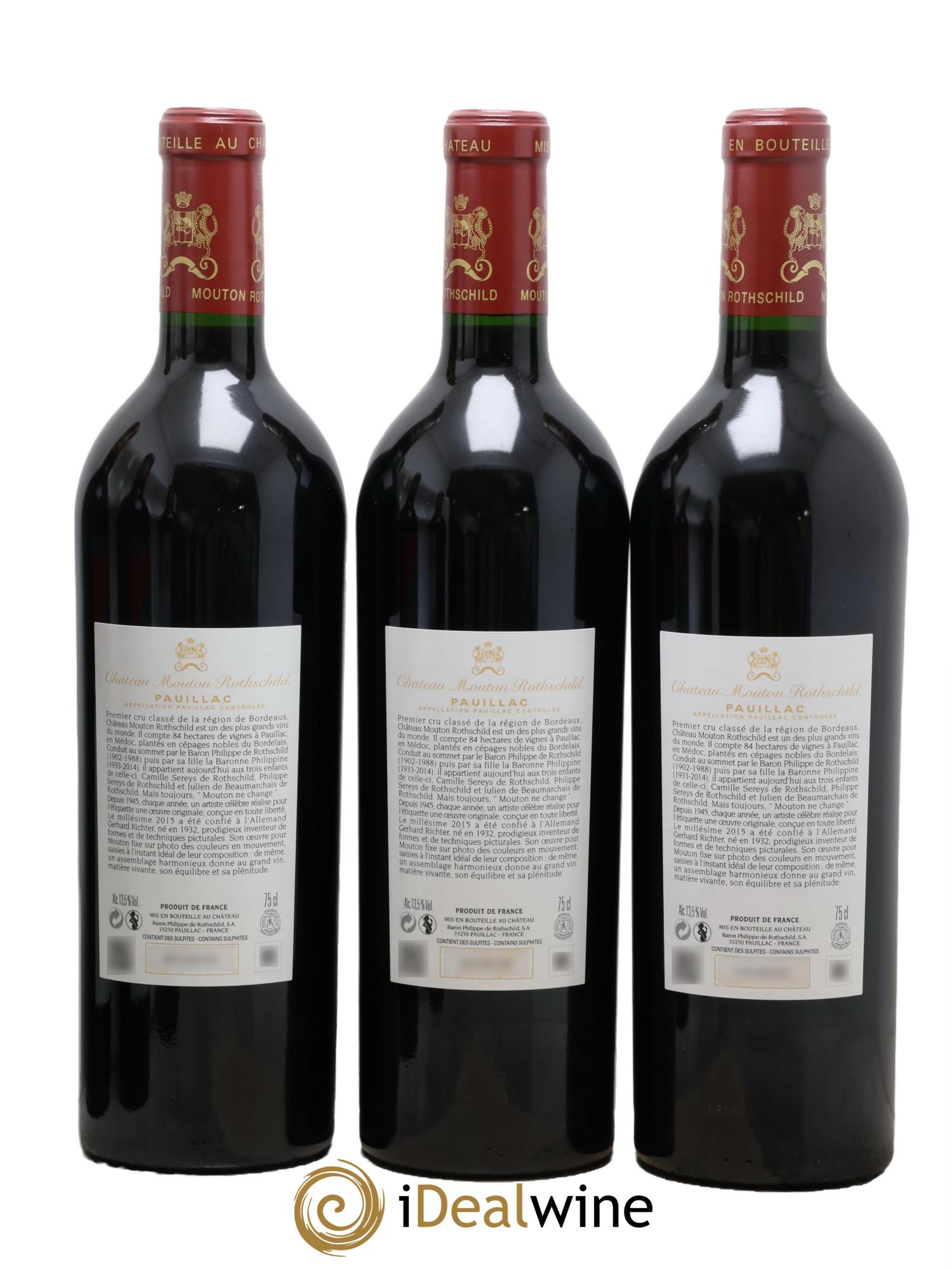 Château Mouton Rothschild 1er Grand Cru Classé 2015 - Lot of 6 bottles - 2