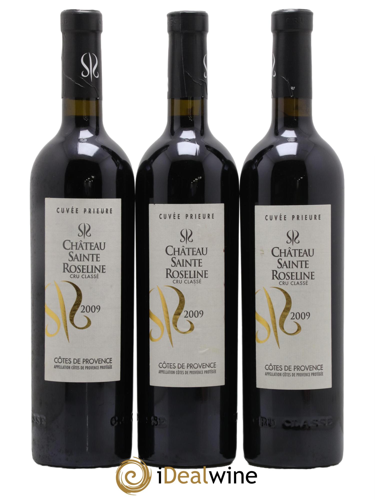 Côtes de Provence Château Sainte-Roseline Le Prieuré 2009 - Lot de 3 bouteilles - 0