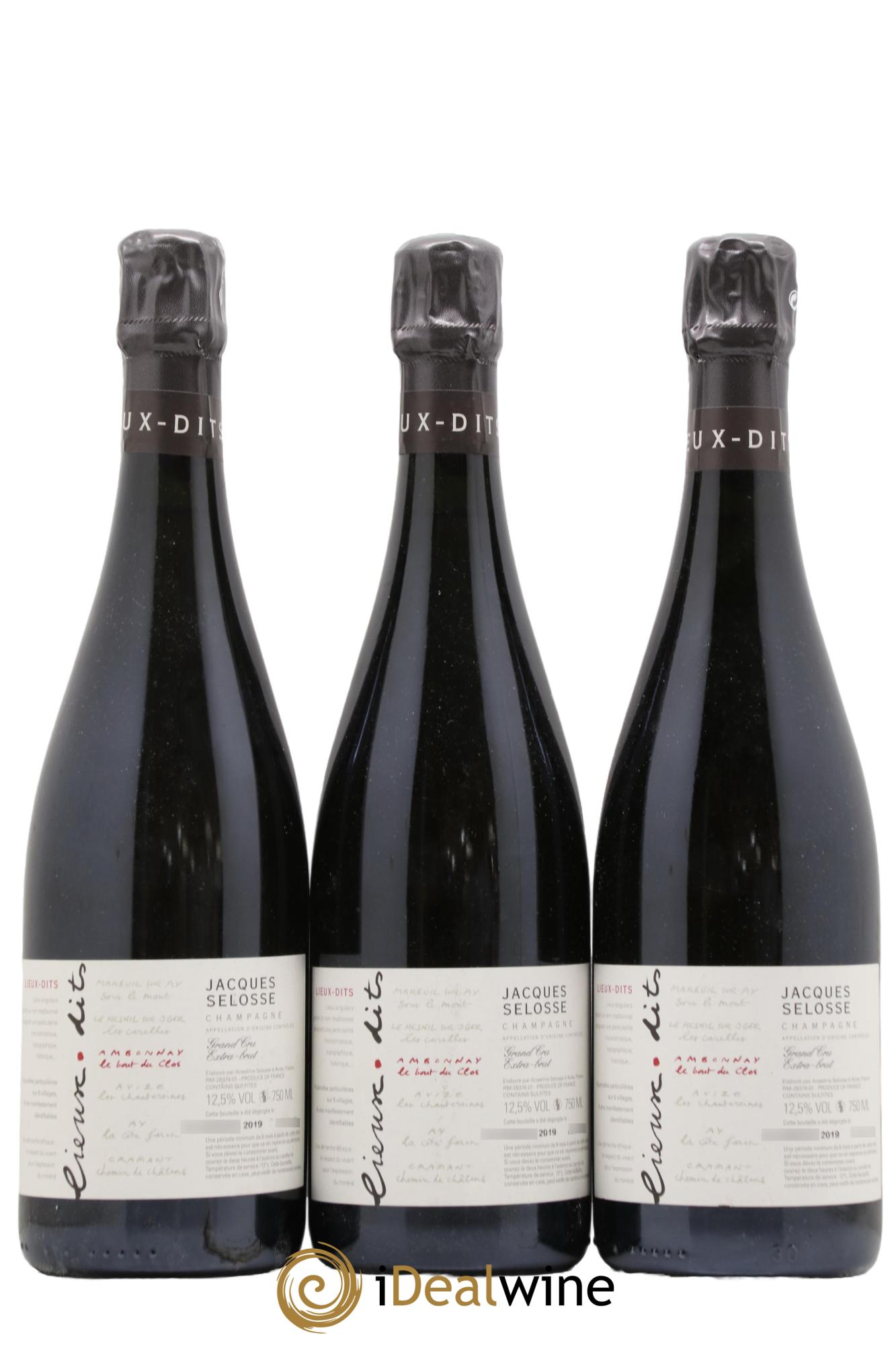Ambonnay Le Bout du Clos Grand Cru Extra-Brut Jacques Selosse - Lot de 3 bouteilles - 0