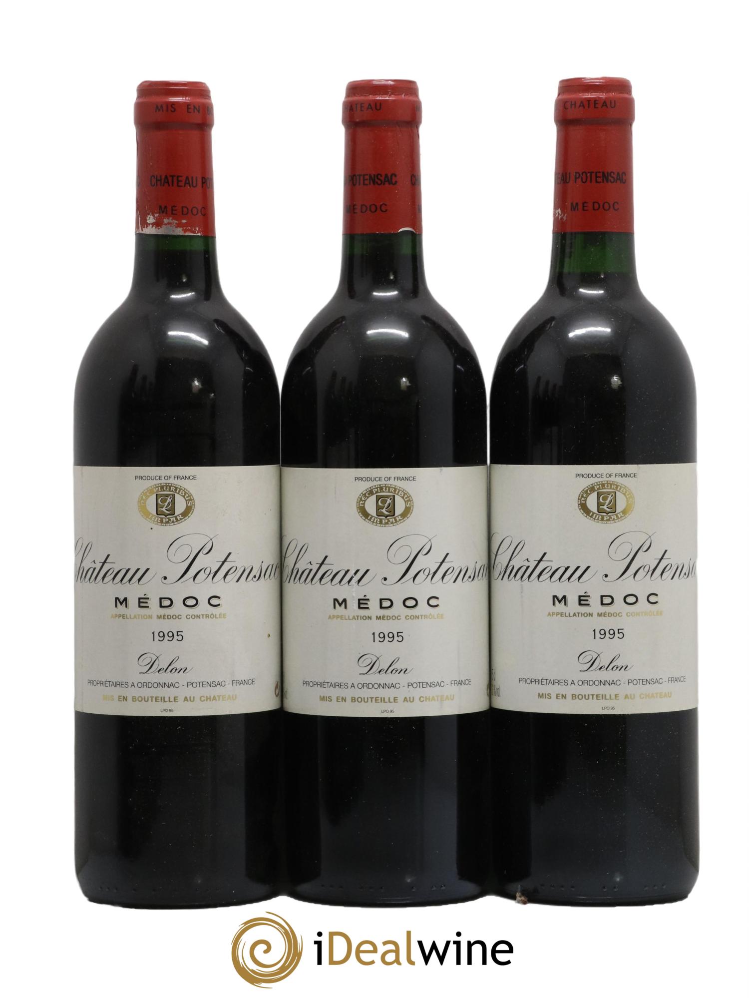 Château Potensac 1995 - Lot de 3 bouteilles - 0