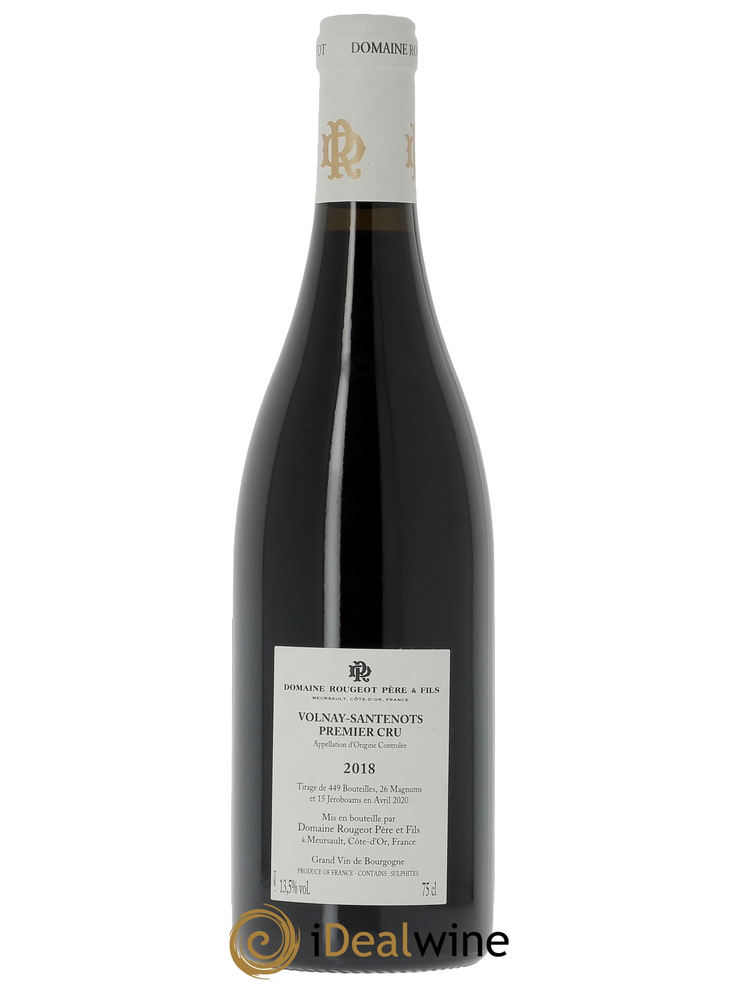 Volnay-Santenots 1er Cru Rougeot Père et Fils 2018 - Lot de 1 bouteille - 1